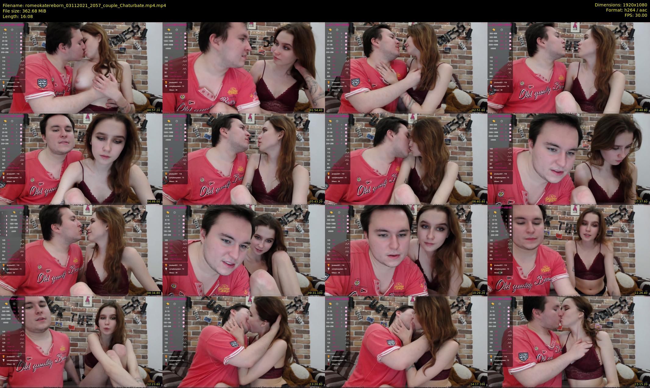 romeokatereborn — 17 minute Chaturbate couple cam show recording, 1080p, Nov 3, 2021