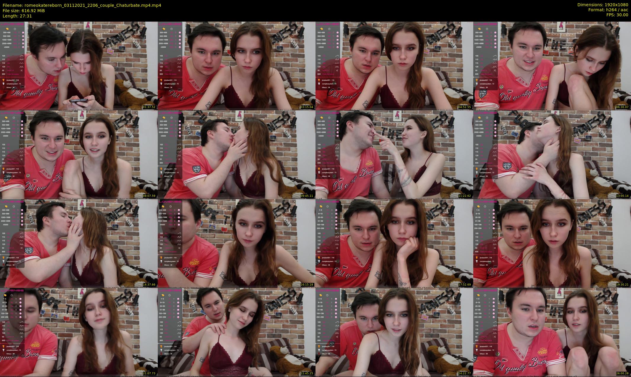 romeokatereborn — 28 minute Chaturbate couple cam show recording, 1080p, Nov 3, 2021