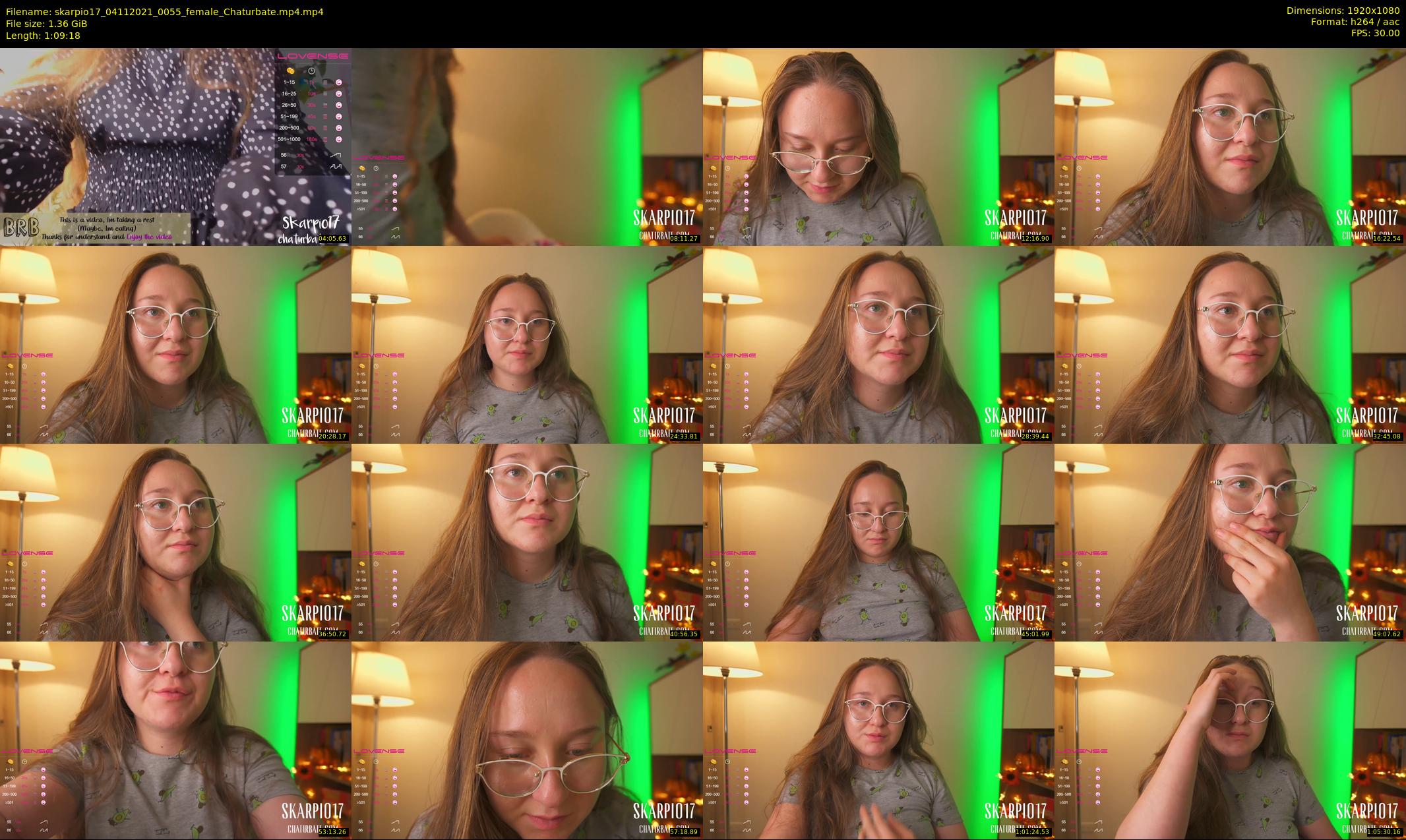 skarpio17 — 70 minute Chaturbate female cam show recording, 1080p, Nov 4, 2021