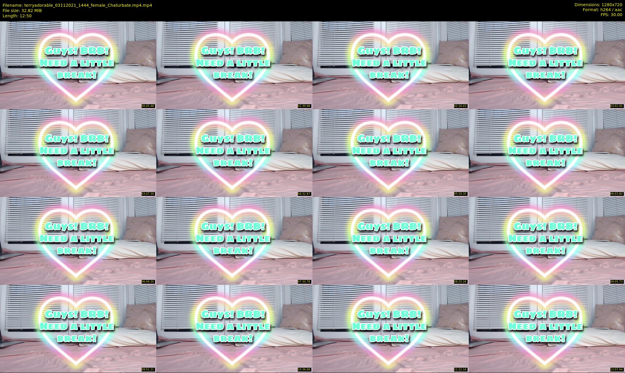 terryadorable — 13 minute Chaturbate female cam show recording, 720p, Nov 3, 2021