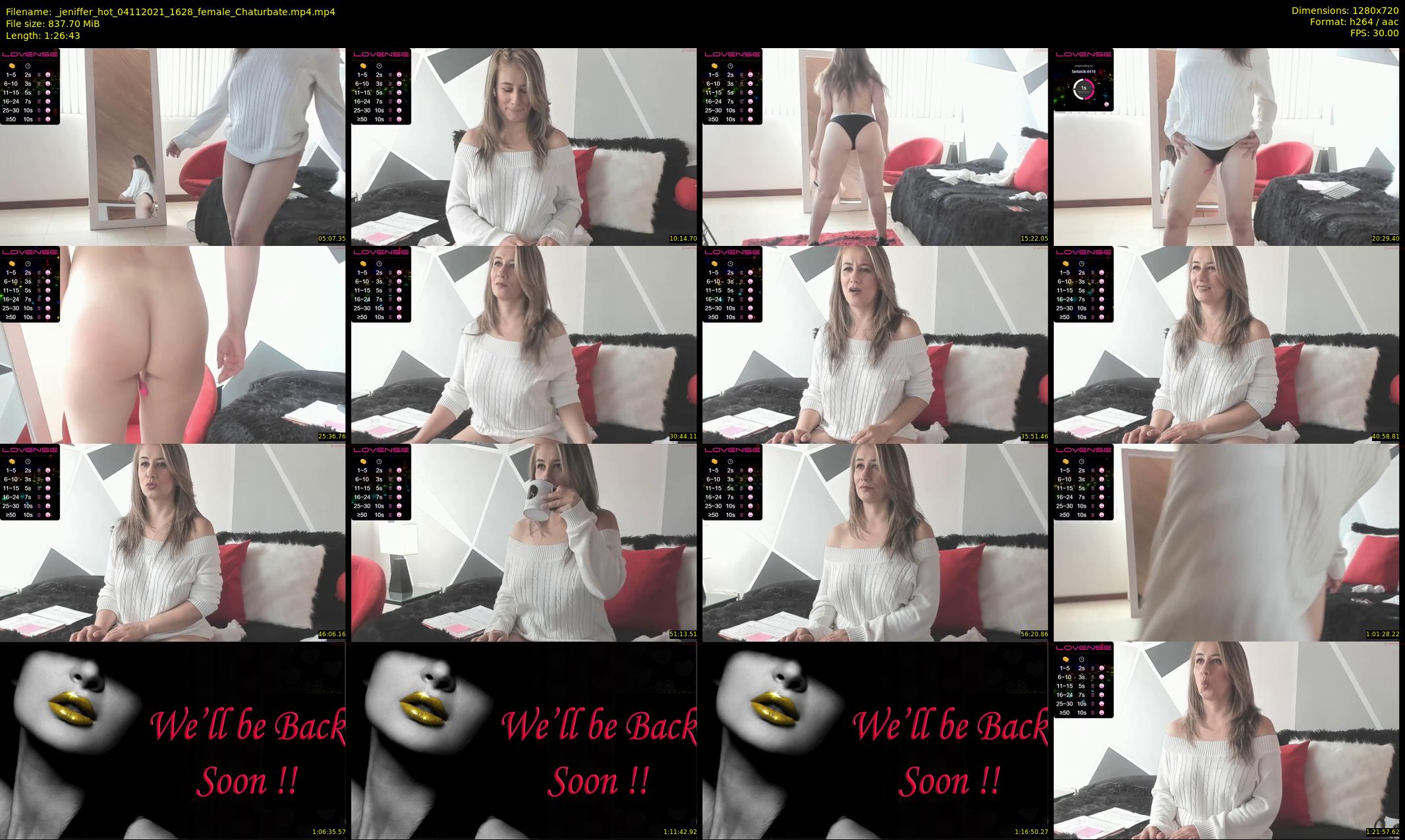 _jeniffer_hot — 87 minute Chaturbate female cam show recording, 720p, Nov 4, 2021