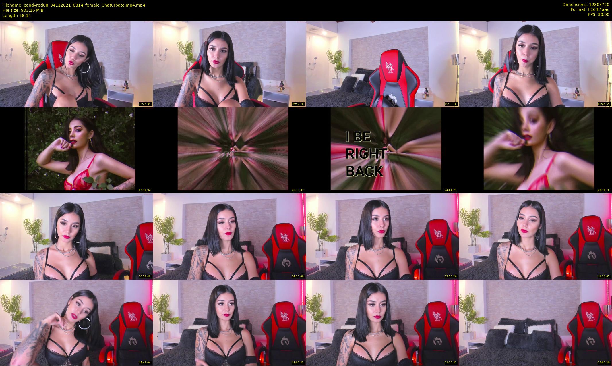 candyred88 — 59 minute Chaturbate female cam show recording, 720p, Nov 4, 2021