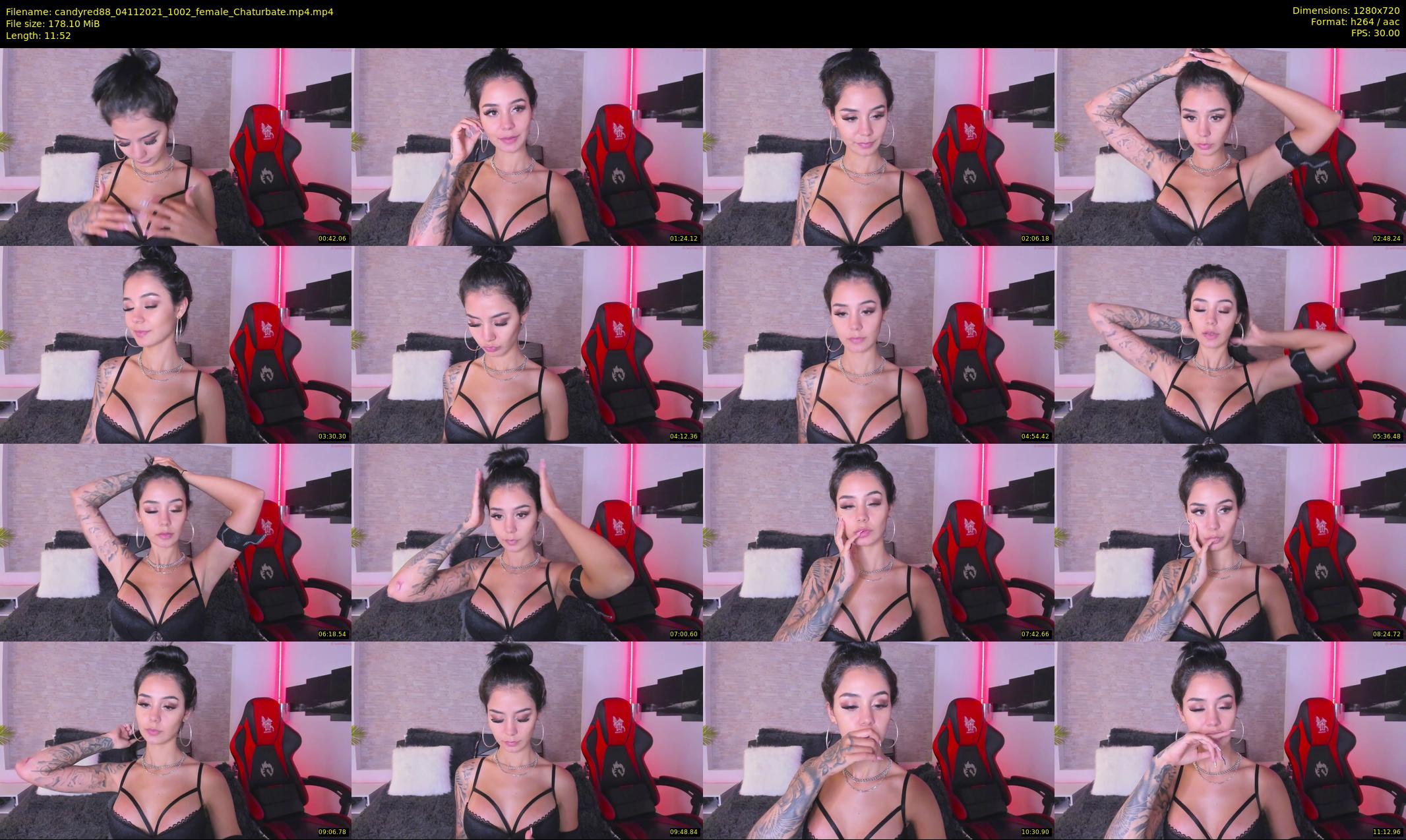 candyred88 — 12 minute Chaturbate female cam show recording, 720p, Nov 4, 2021