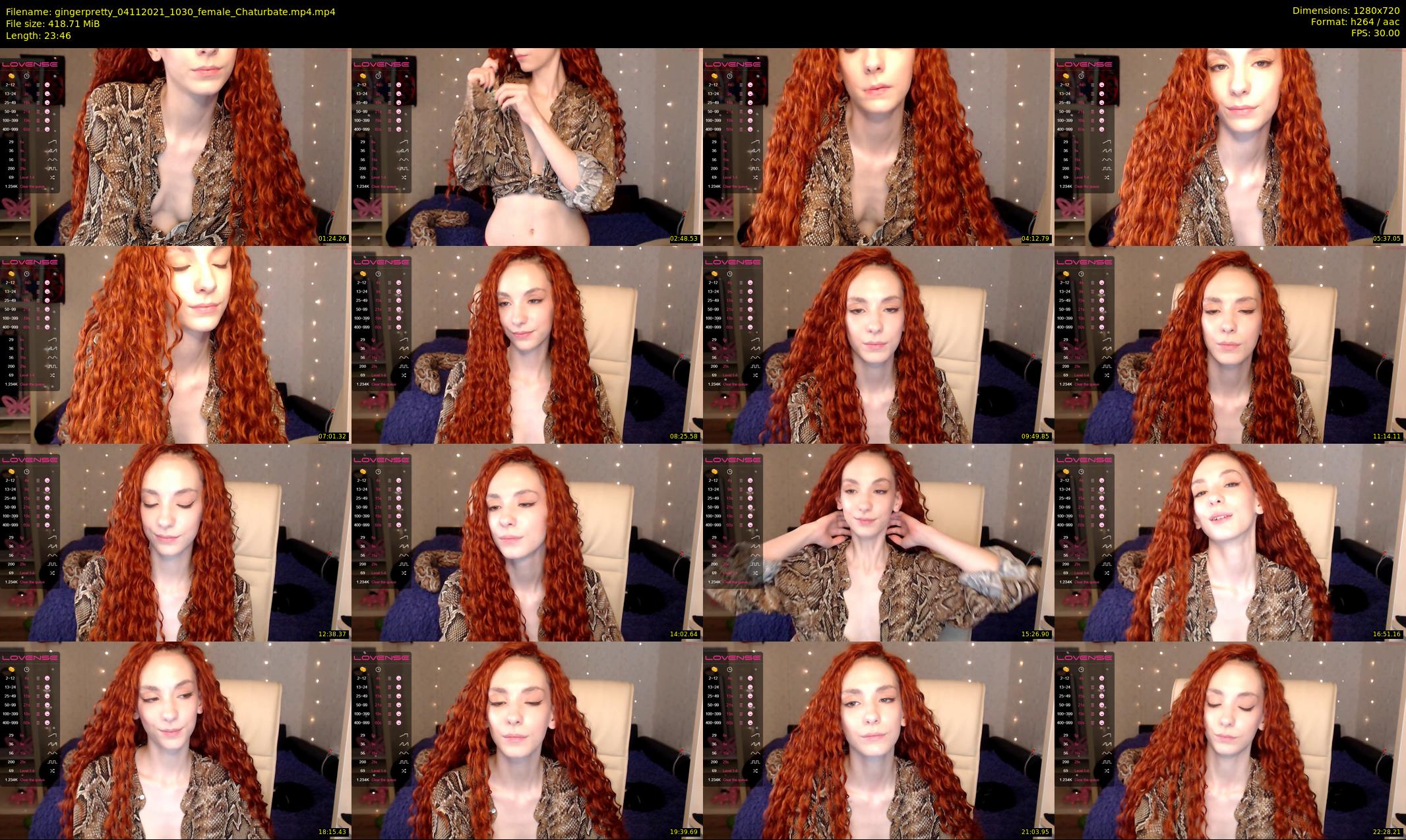 gingerpretty — 24 minute Chaturbate female cam show recording, 720p, Nov 4, 2021