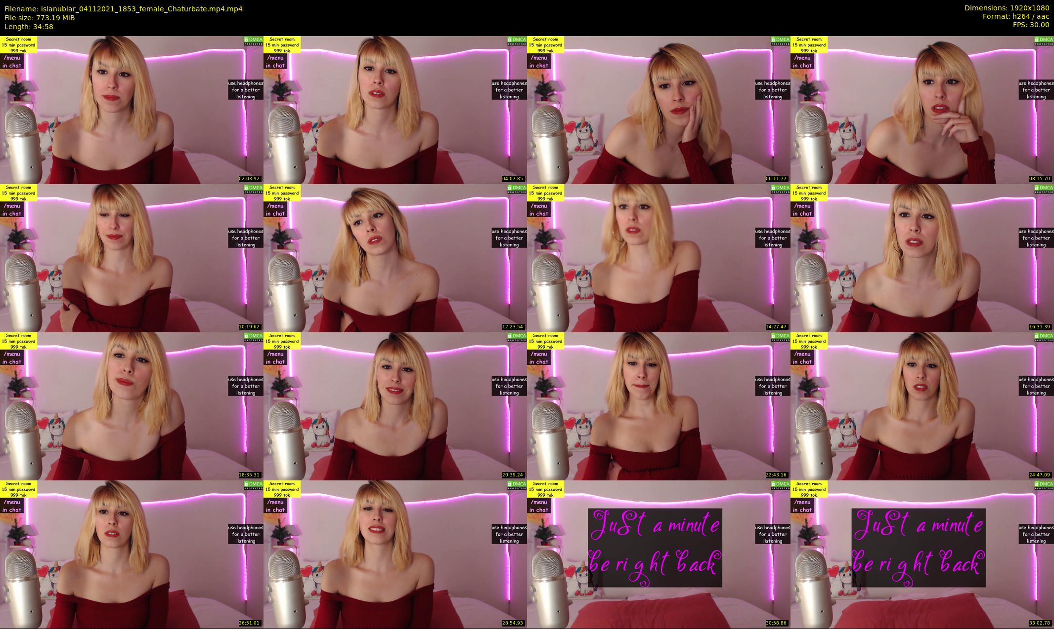 islanublar — 35 minute Chaturbate female cam show recording, 1080p, Nov 4, 2021