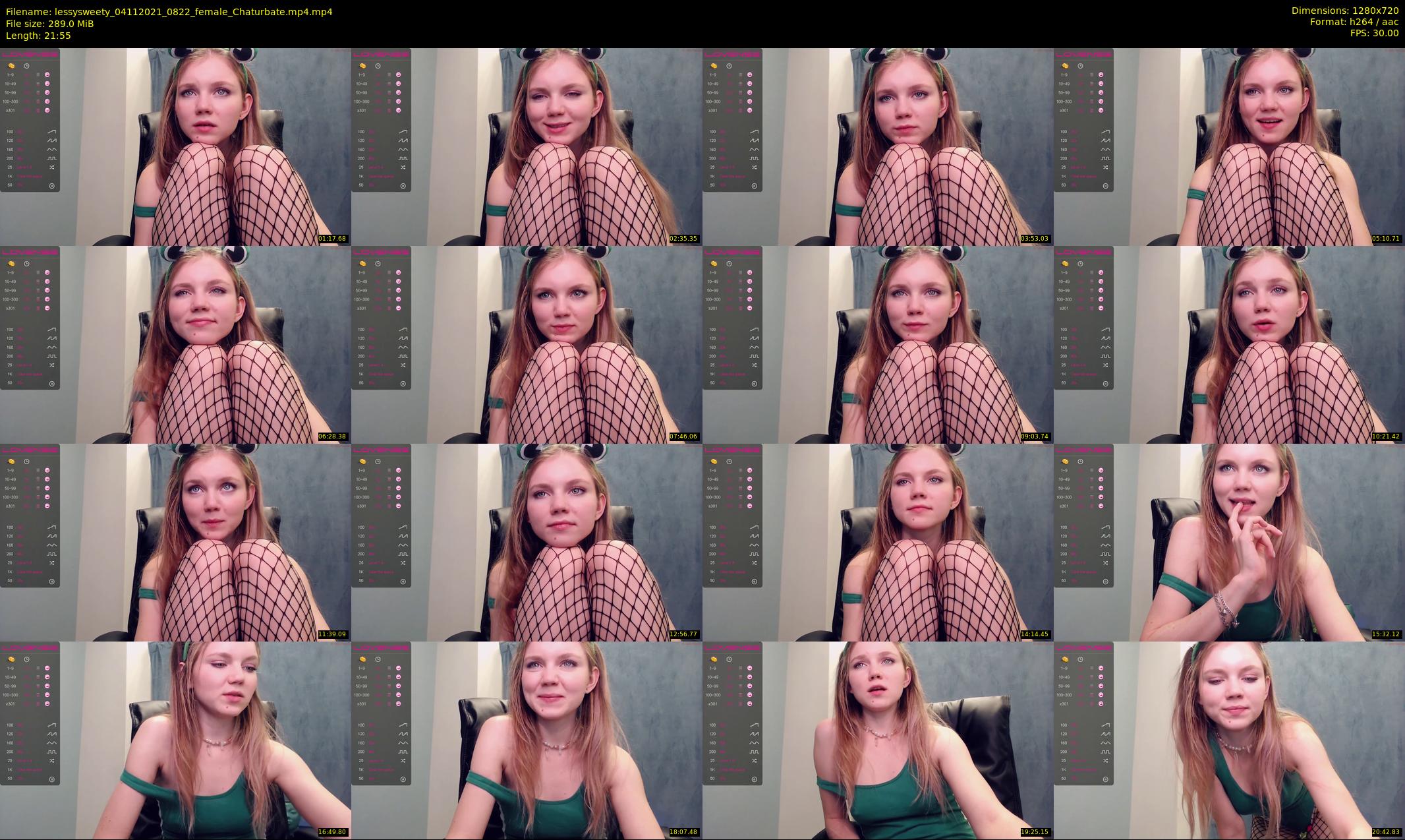 lessysweety — 22 minute Chaturbate female cam show recording, 720p, Nov 4, 2021