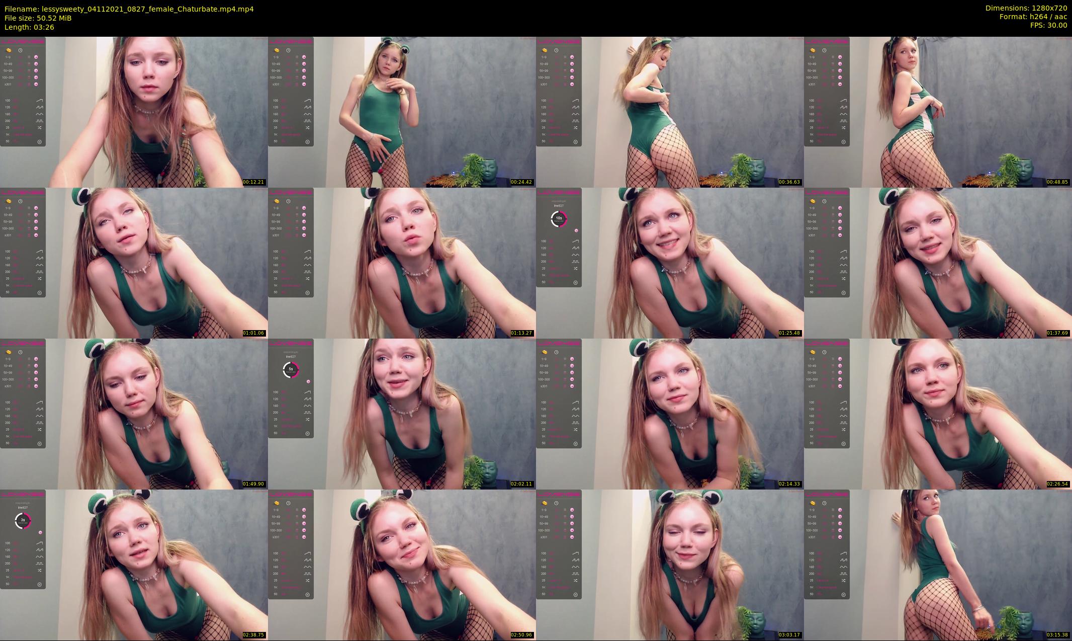 lessysweety — 4 minute Chaturbate female cam show recording, 720p, Nov 4, 2021