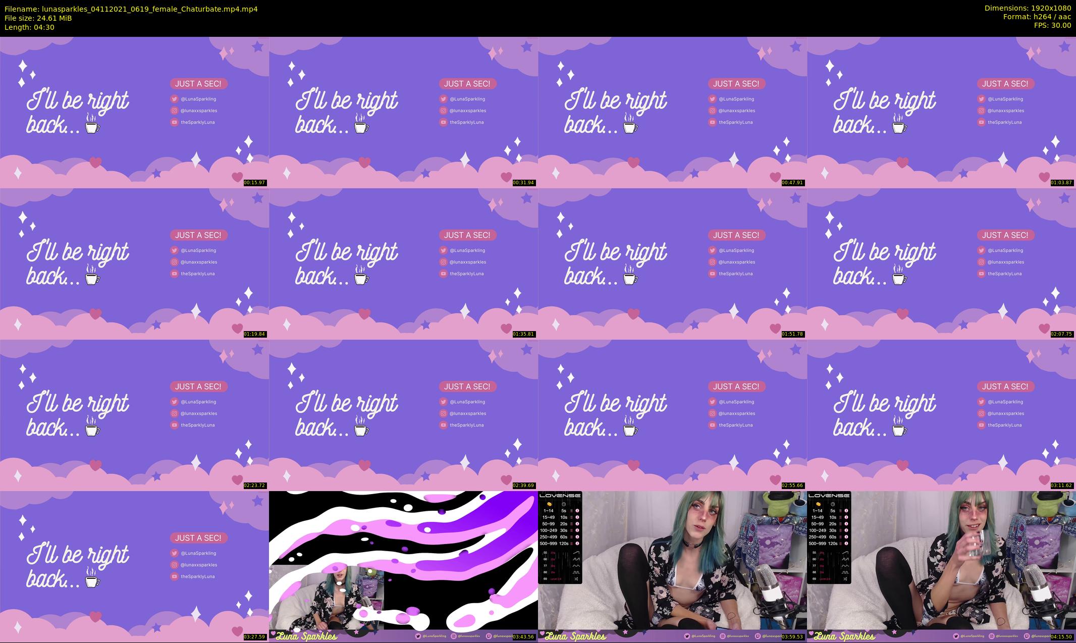 lunasparkles — 5 minute Chaturbate female cam show recording, 1080p, Nov 4, 2021