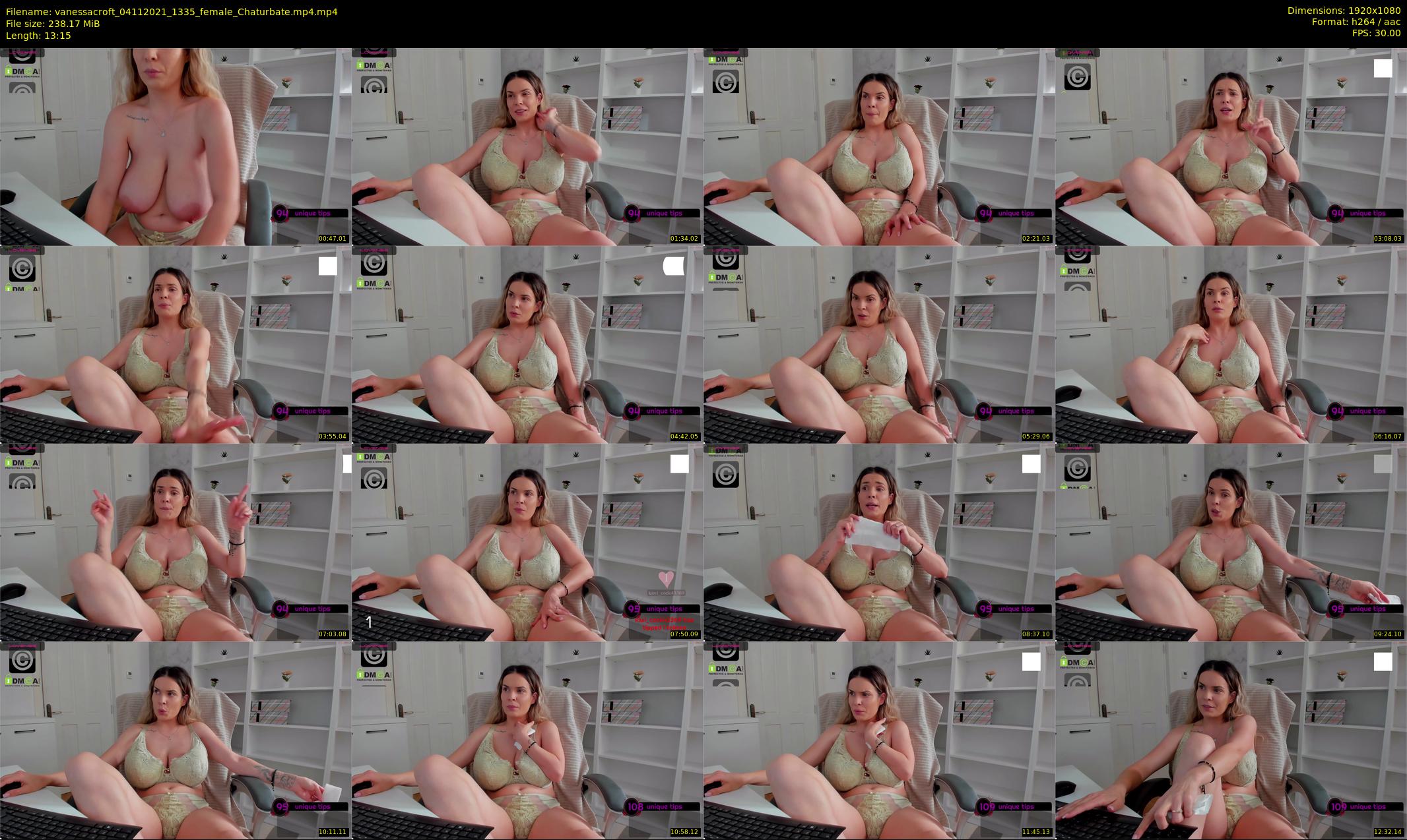 vanessacroft — 14 minute Chaturbate female cam show recording, 1080p, Nov 4, 2021