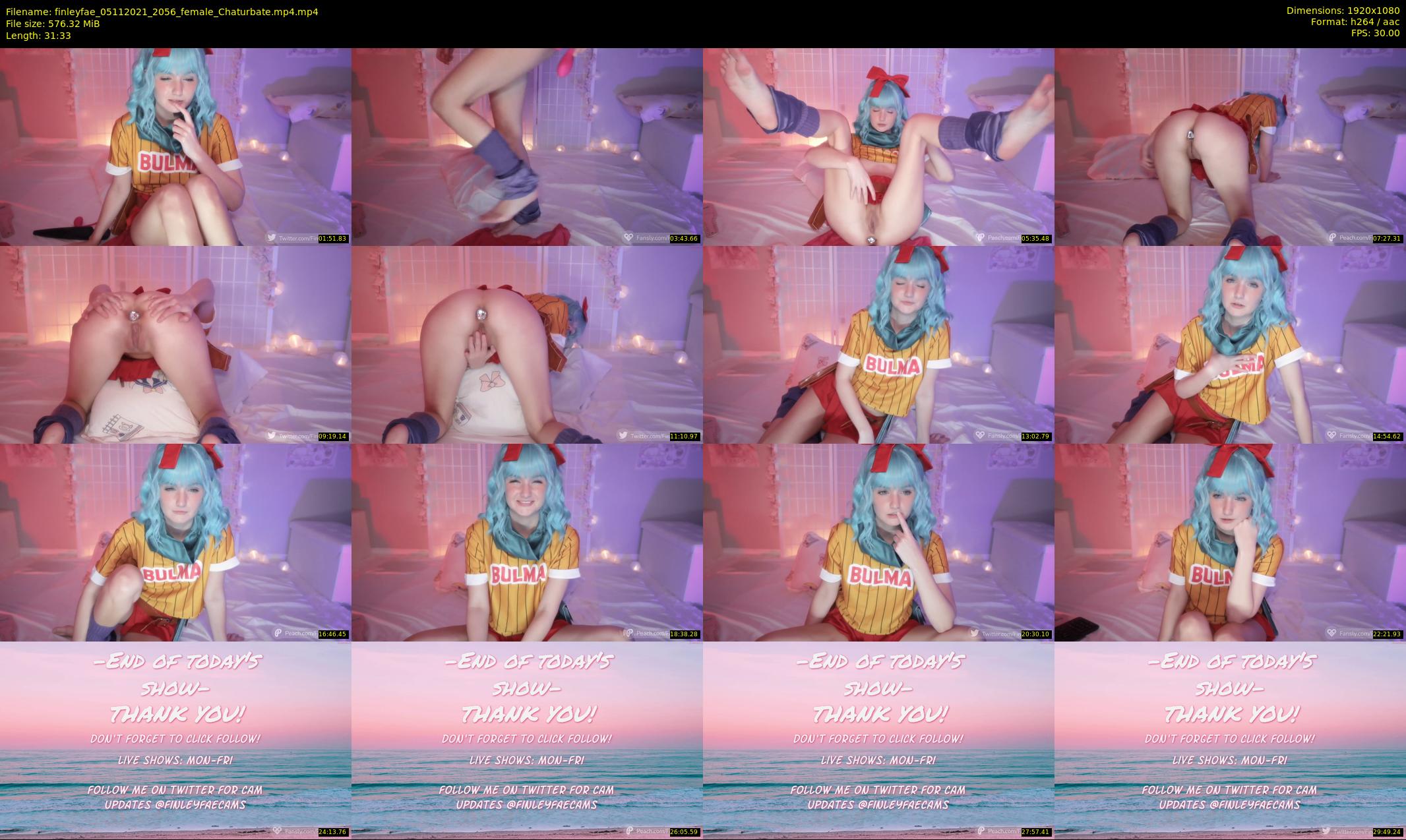finleyfae — 32 minute Chaturbate female cam show recording, 1080p, Nov 5, 2021