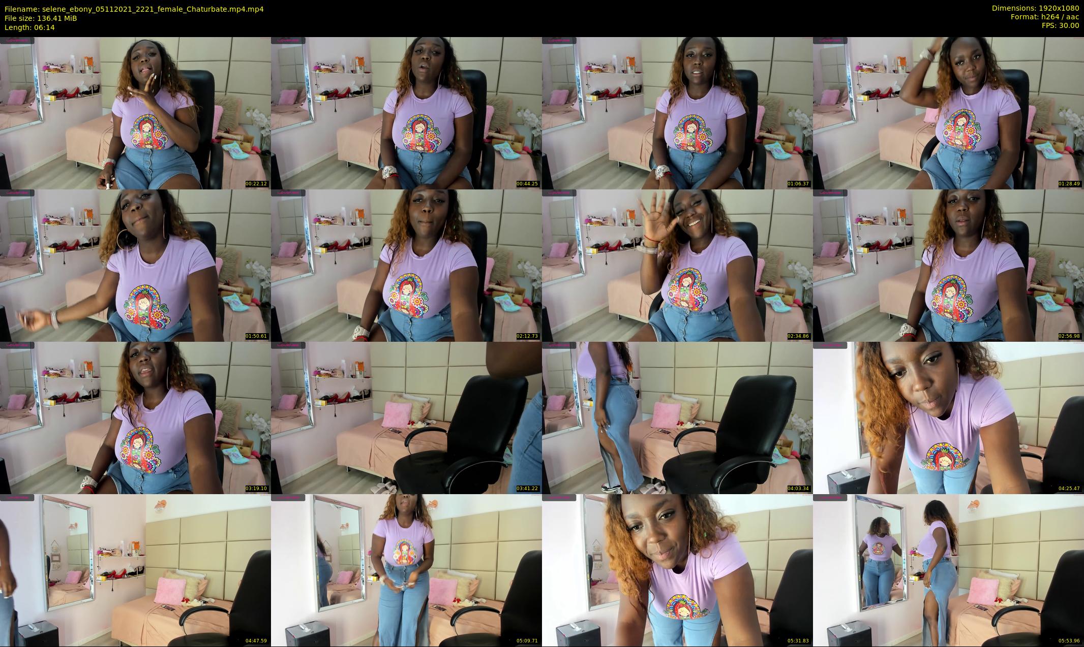 selene_ebony — 7 minute Chaturbate female cam show recording, 1080p, Nov 5, 2021