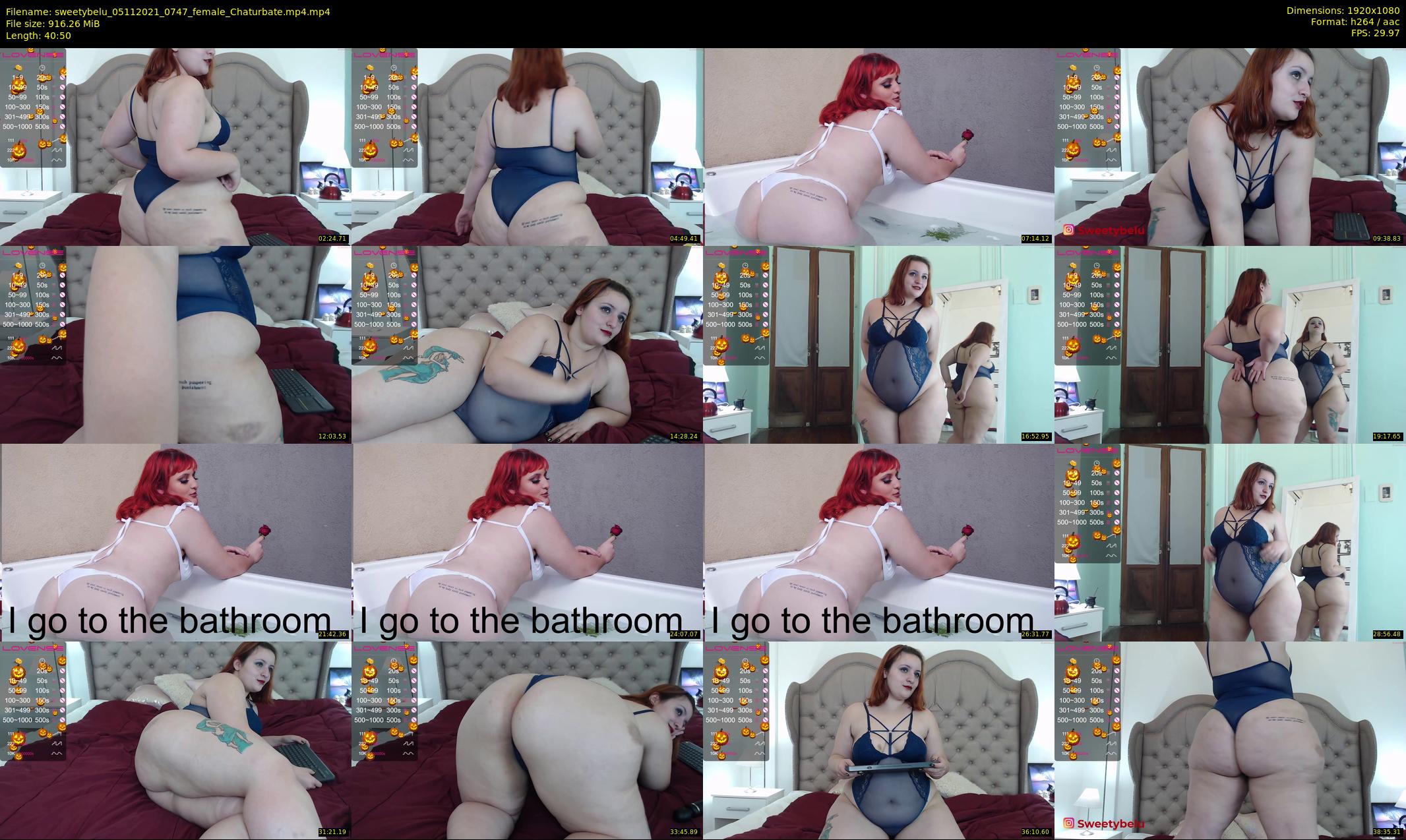 sweetybelu — 41 minute Chaturbate female cam show recording, 1080p, Nov 5, 2021