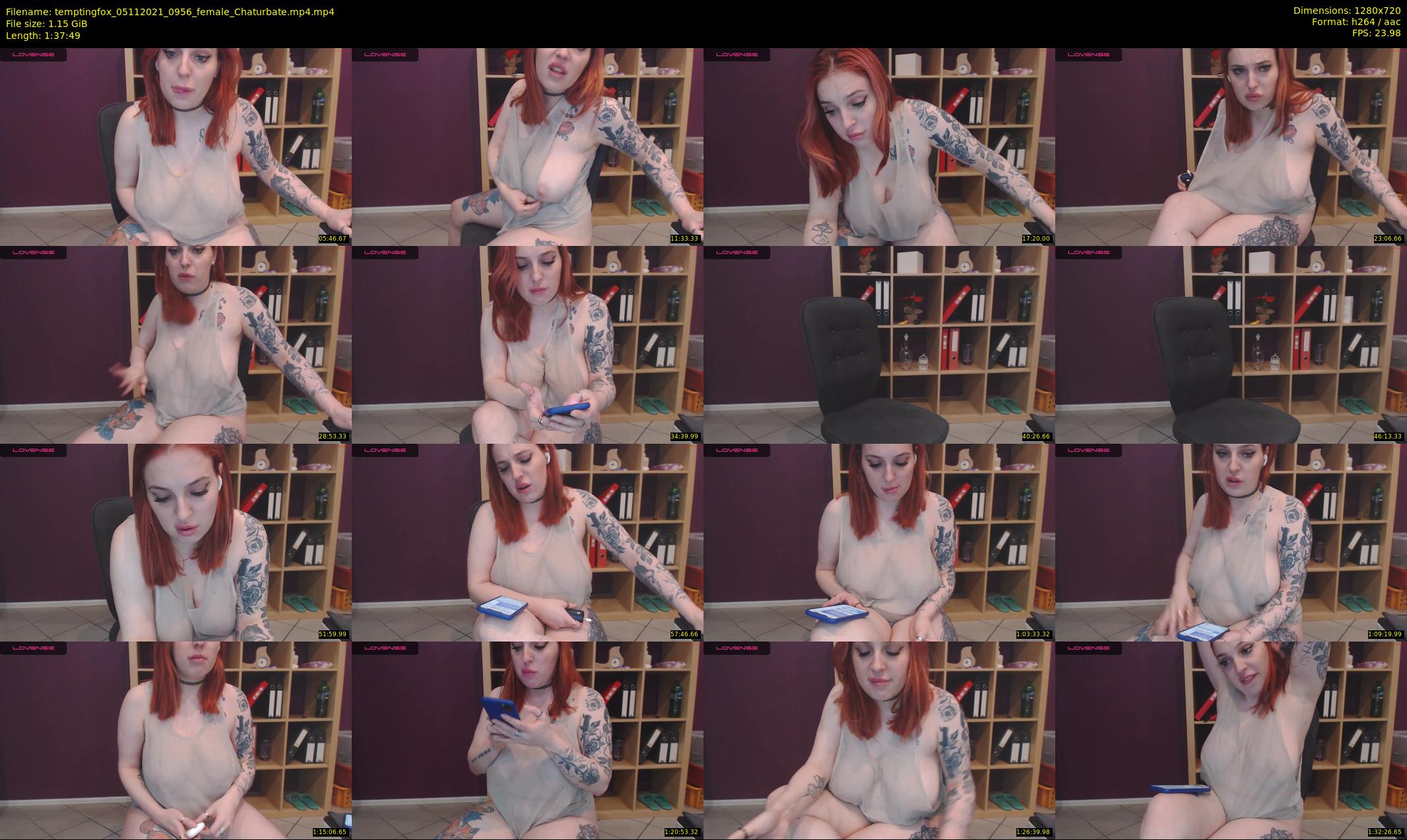 temptingfox — 98 minute Chaturbate female cam show recording, 720p, Nov 5, 2021