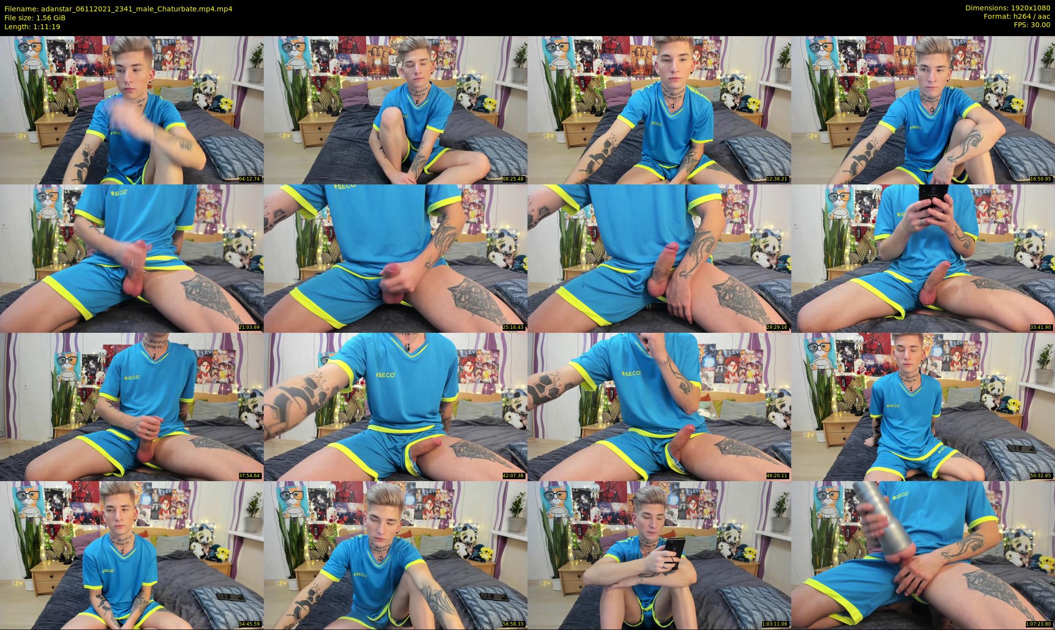 adanstar — 72 minute Chaturbate male cam show recording, 1080p, Nov 6, 2021