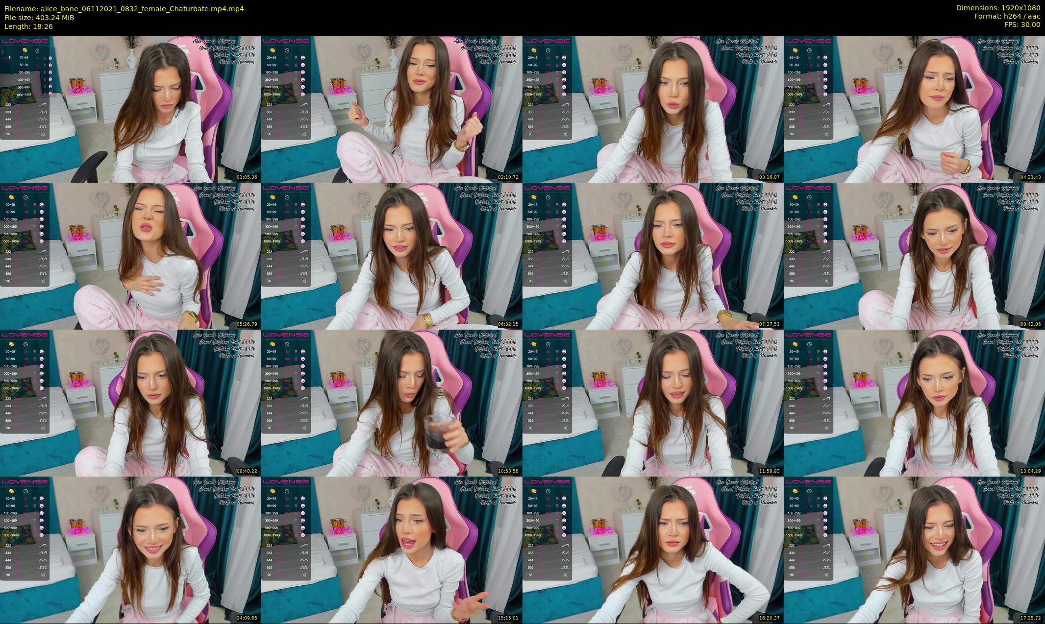alice_bane — 19 minute Chaturbate female cam show recording, 1080p, Nov 6, 2021