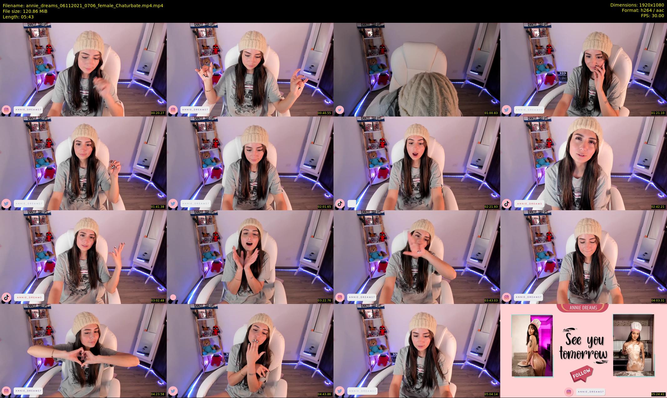 annie_dreams — 6 minute Chaturbate female cam show recording, 1080p, Nov 6, 2021