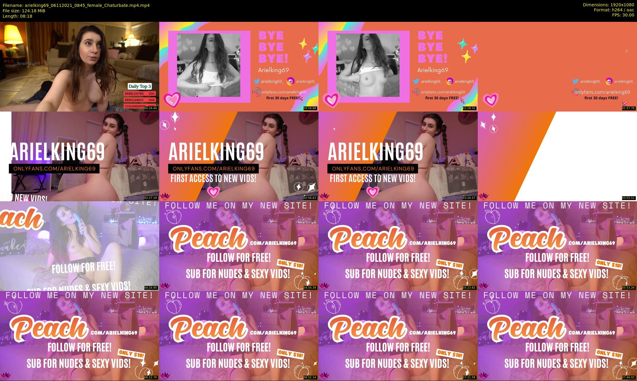 arielking69 — 9 minute Chaturbate female cam show recording, 1080p, Nov 6, 2021