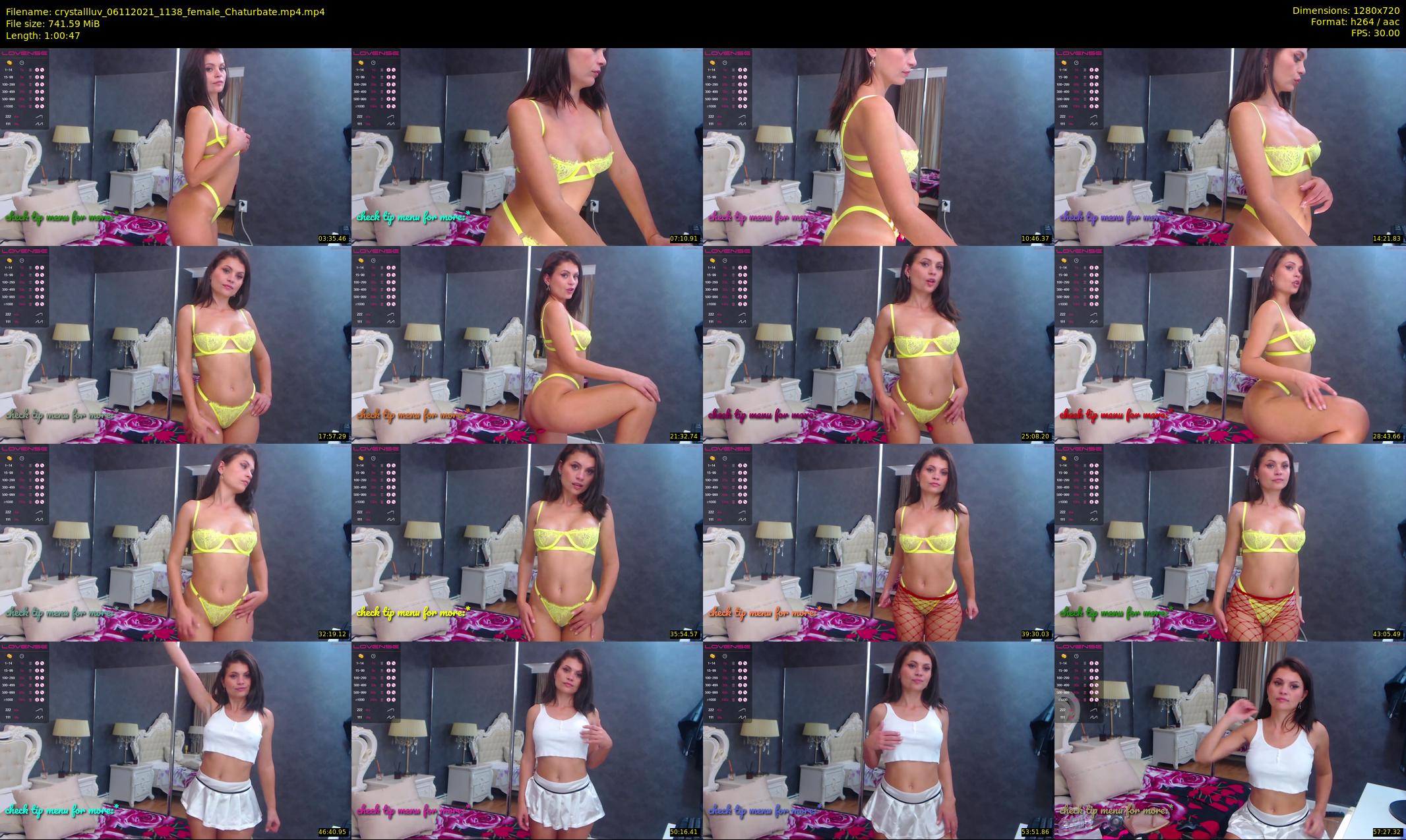 crystallluv — 61 minute Chaturbate female cam show recording, 720p, Nov 6, 2021