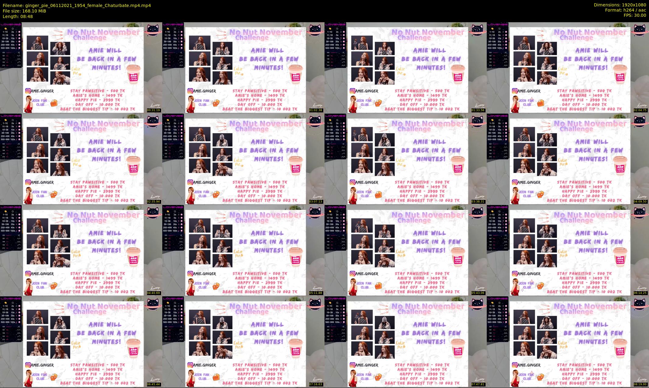ginger_pie — 9 minute Chaturbate female cam show recording, 1080p, Nov 6, 2021