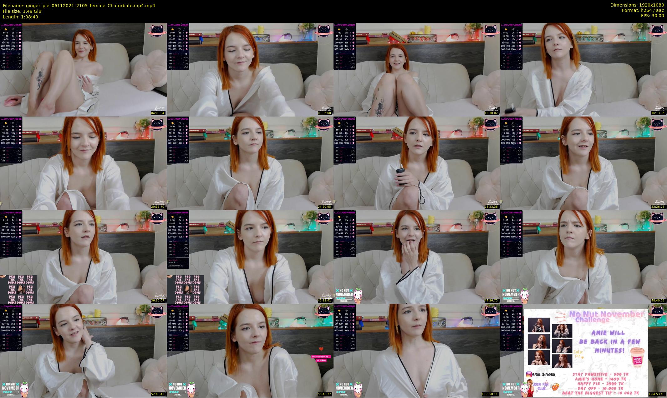 ginger_pie — 69 minute Chaturbate female cam show recording, 1080p, Nov 6, 2021