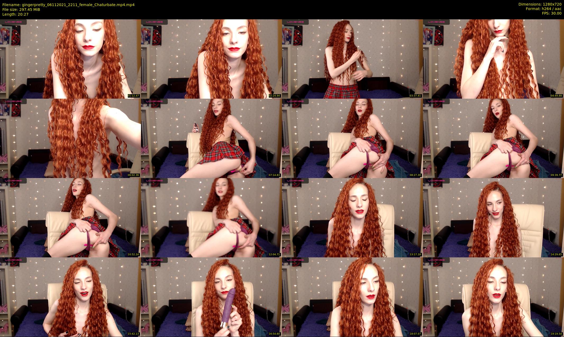 gingerpretty — 21 minute Chaturbate female cam show recording, 720p, Nov 6, 2021