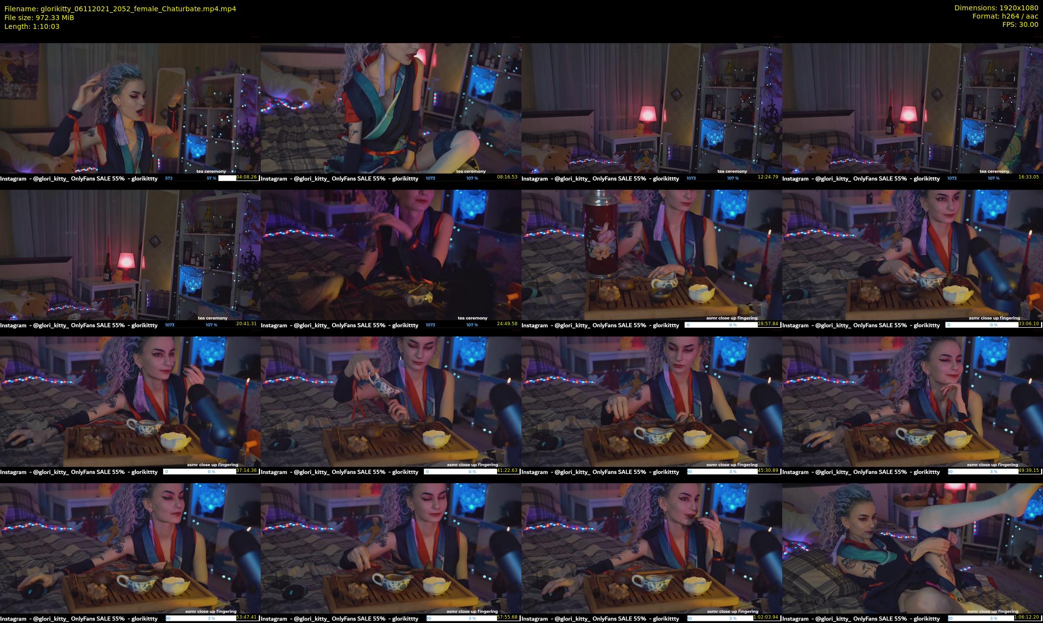 glorikitty — 71 minute Chaturbate female cam show recording, 1080p, Nov 6, 2021