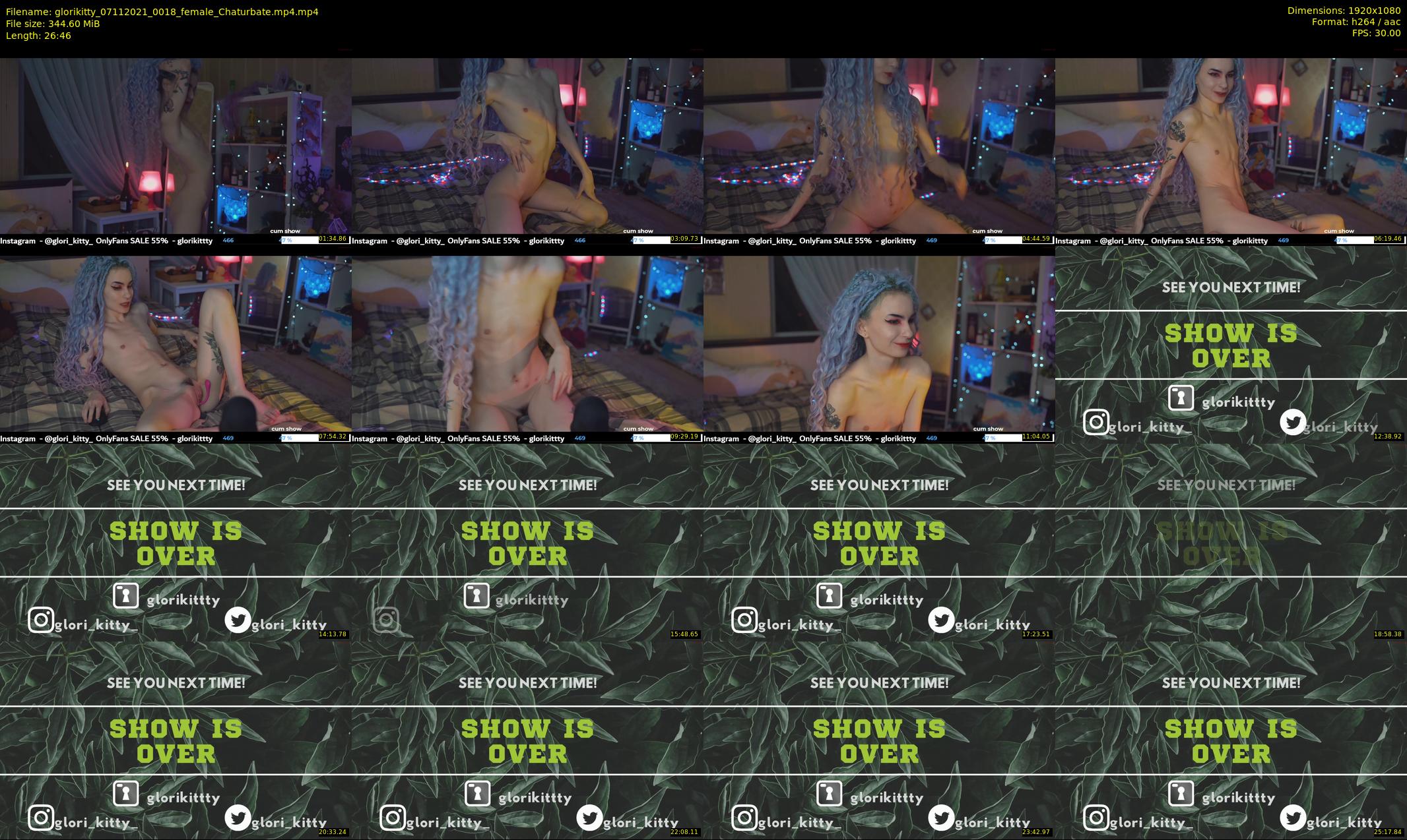 glorikitty — 27 minute Chaturbate female cam show recording, 1080p, Nov 7, 2021