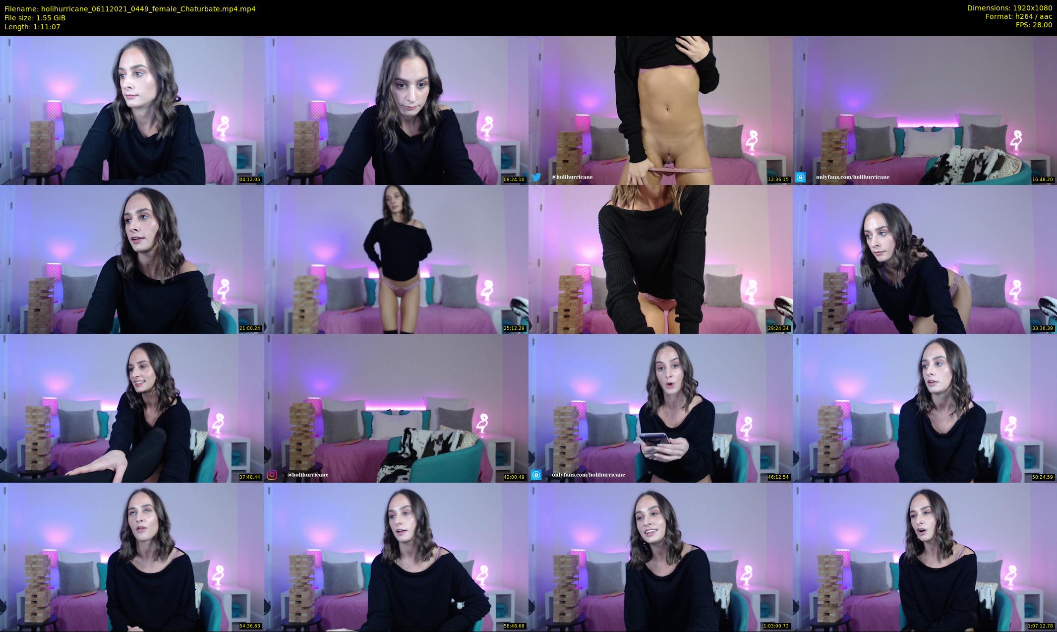 holihurricane — 72 minute Chaturbate female cam show recording, 1080p, Nov 6, 2021