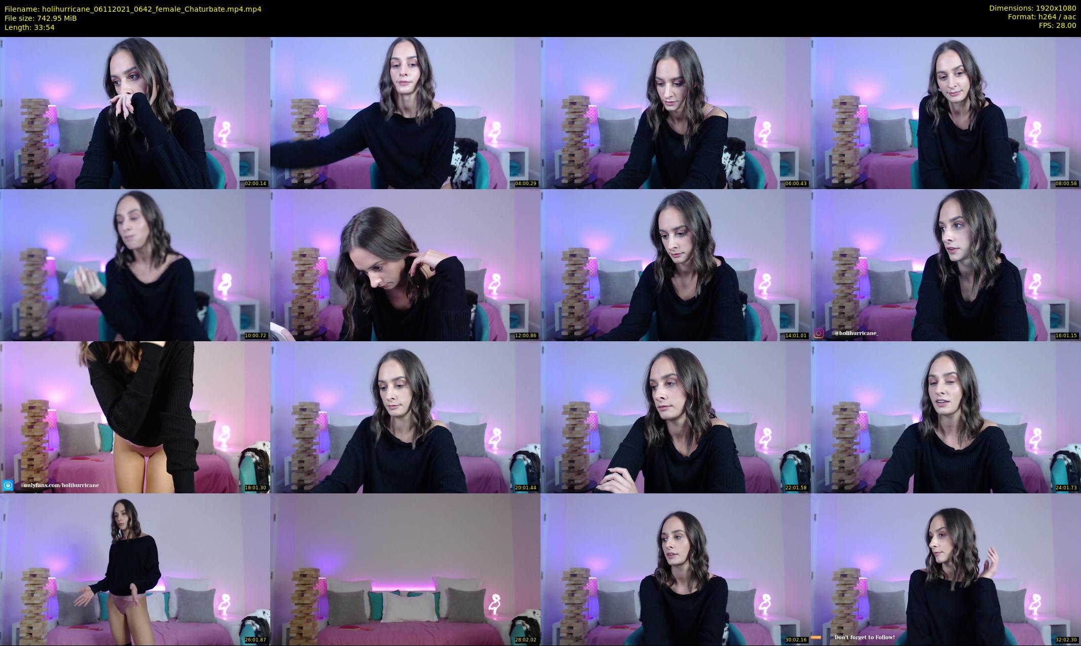 holihurricane — 34 minute Chaturbate female cam show recording, 1080p, Nov 6, 2021
