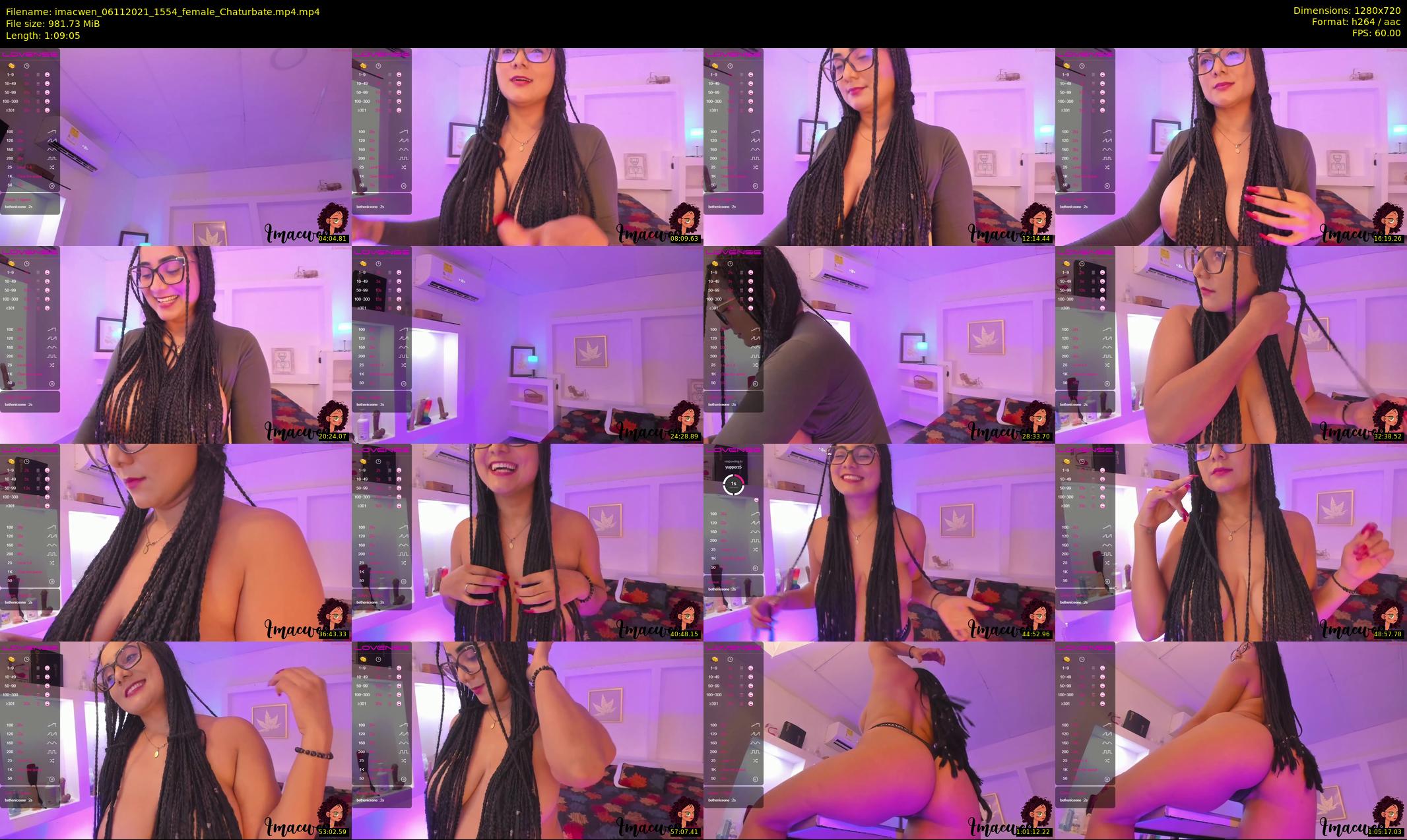 imacwen — 70 minute Chaturbate female cam show recording, 720p, Nov 6, 2021