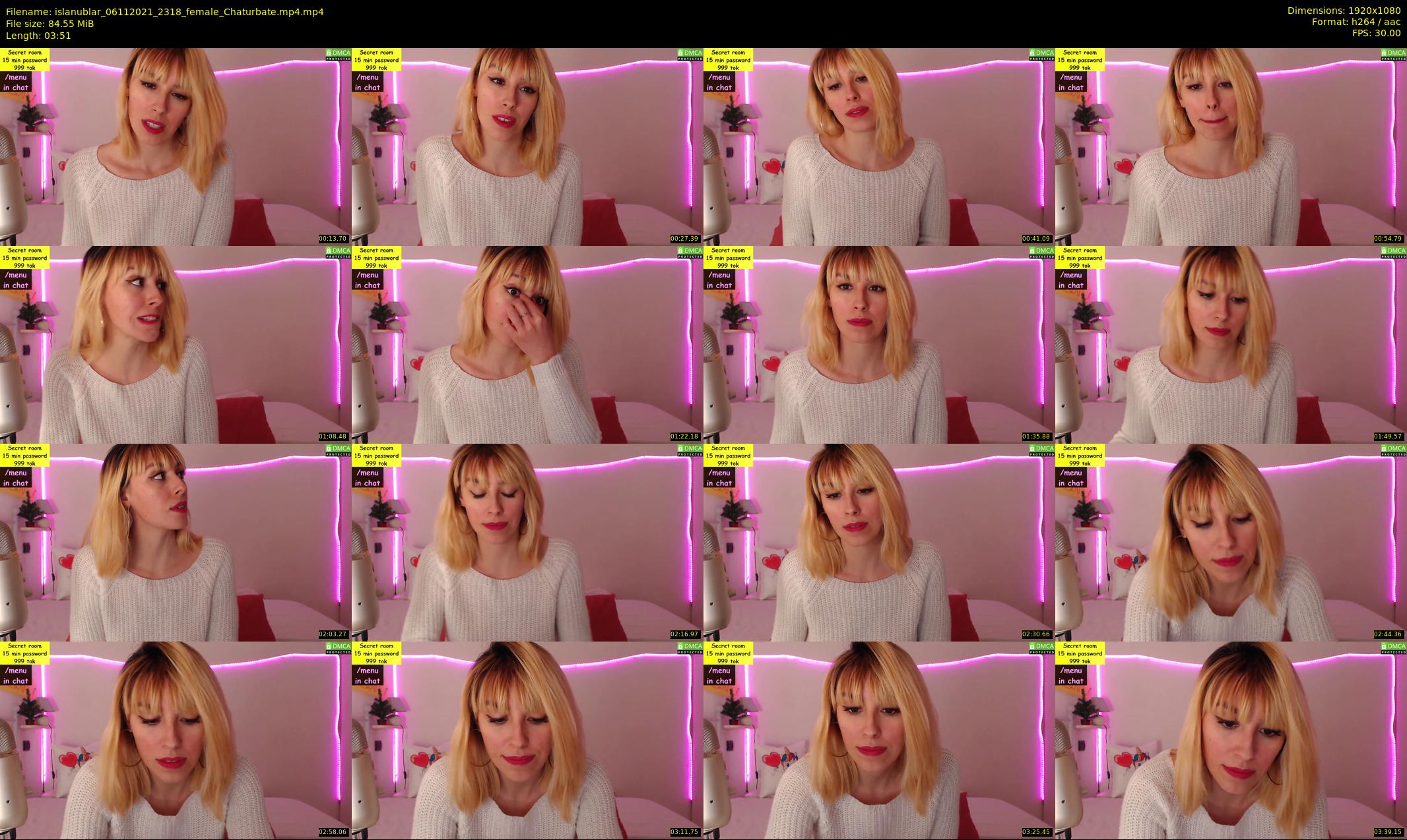 islanublar — 4 minute Chaturbate female cam show recording, 1080p, Nov 6, 2021