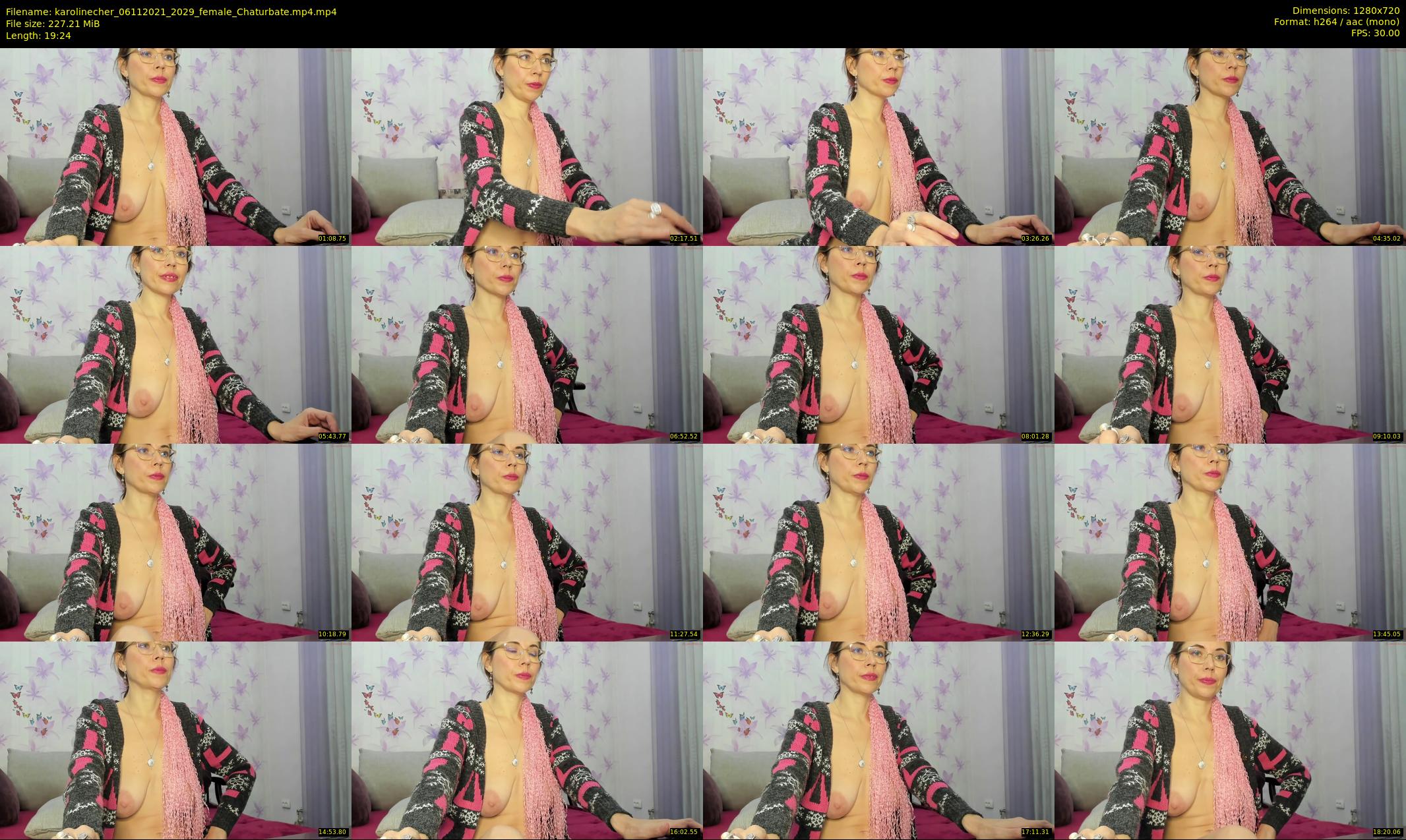 karolinecher — 20 minute Chaturbate female cam show recording, 720p, Nov 6, 2021