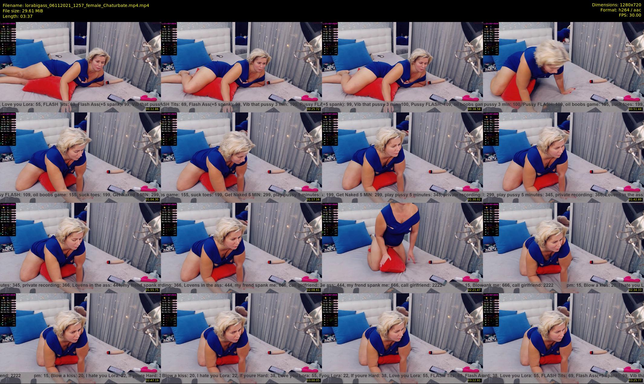 lorabigass — 4 minute Chaturbate female cam show recording, 720p, Nov 6, 2021