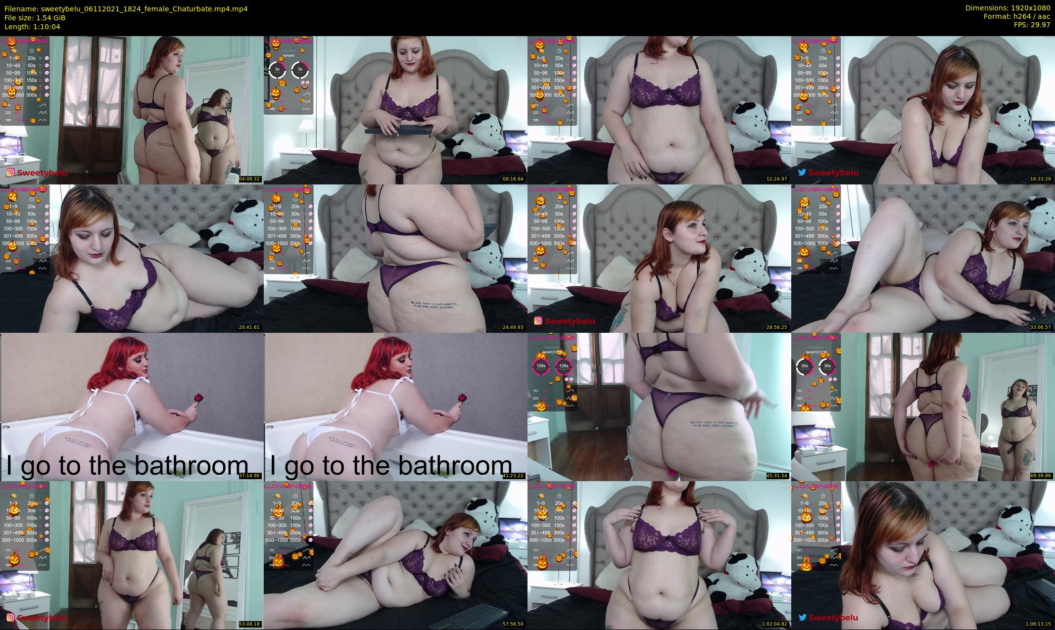 sweetybelu — 71 minute Chaturbate female cam show recording, 1080p, Nov 6, 2021