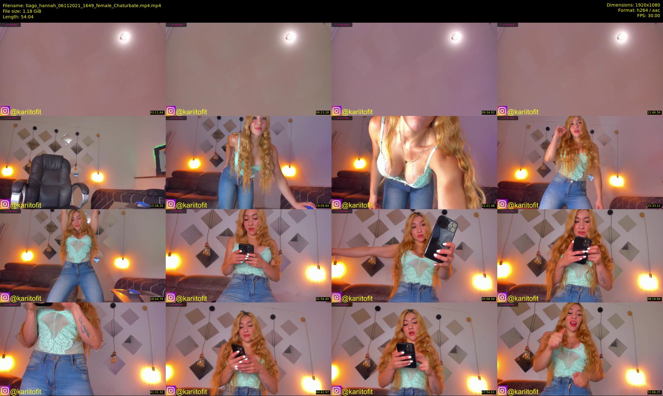 tiago_hannah — 55 minute Chaturbate couple cam show recording, 1080p, Nov 6, 2021