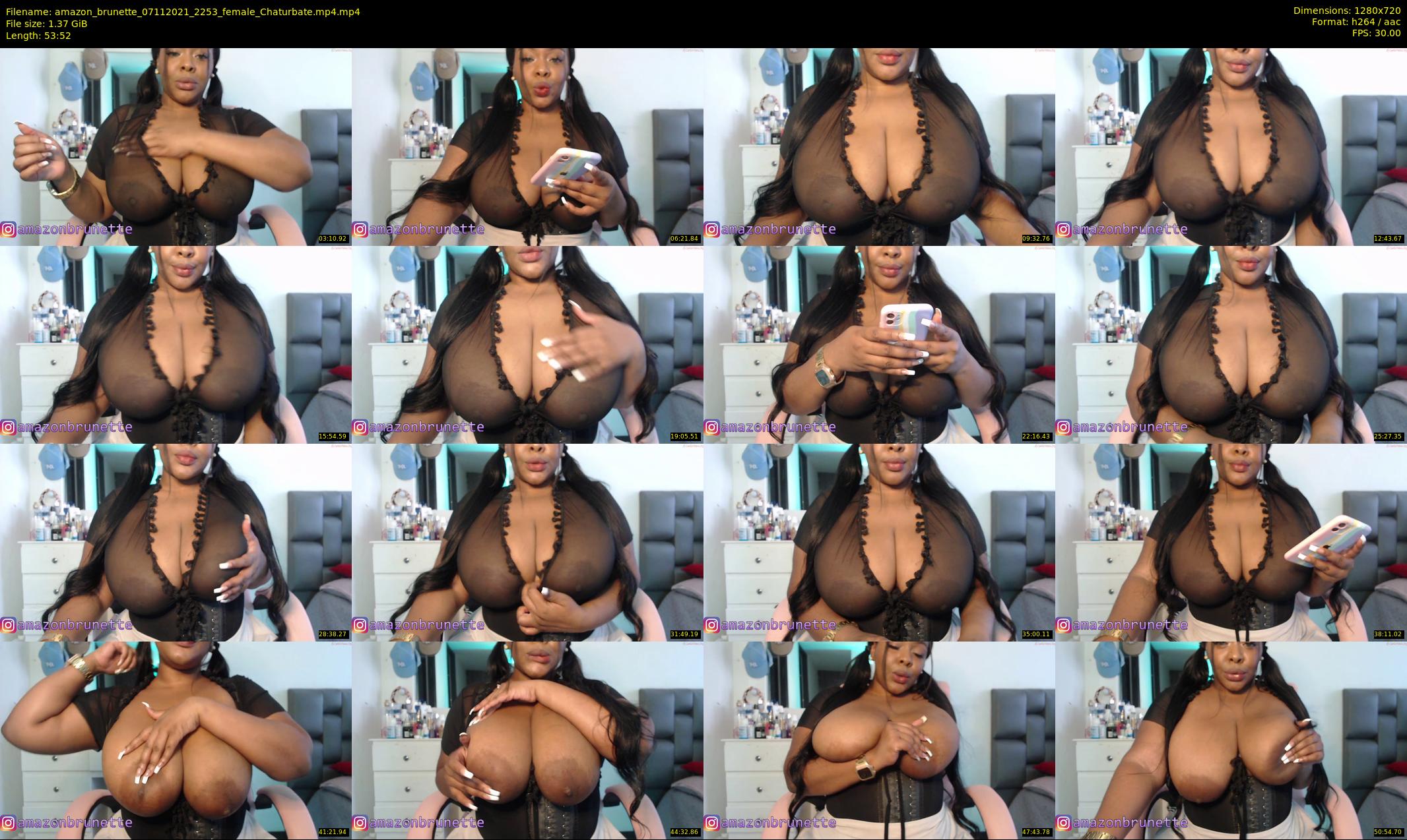amazon_brunette — 54 minute Chaturbate female cam show recording, 720p, Nov 7, 2021