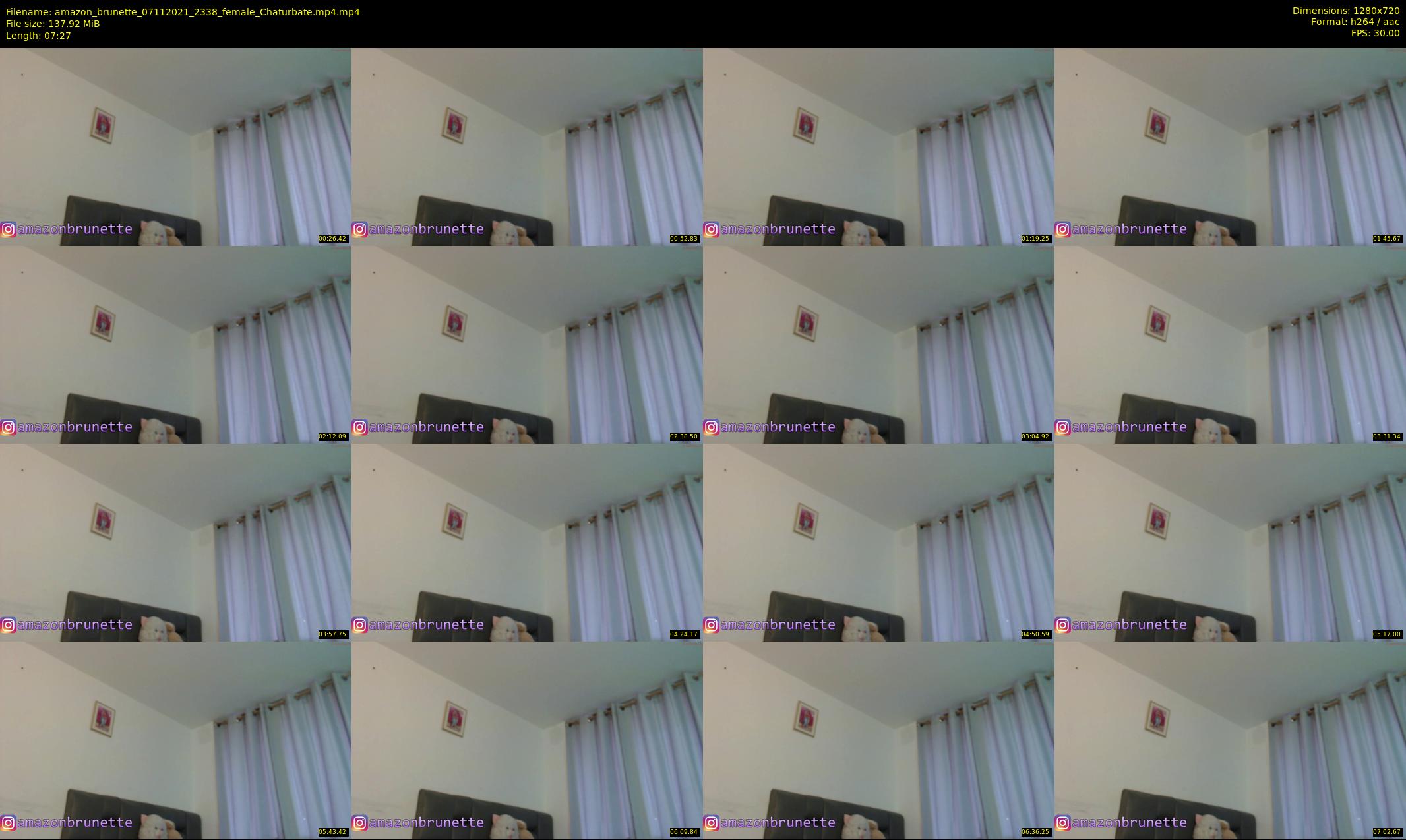 amazon_brunette — 8 minute Chaturbate female cam show recording, 720p, Nov 7, 2021