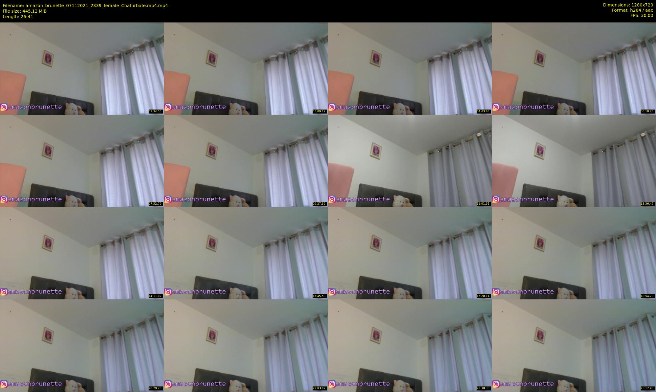 amazon_brunette — 27 minute Chaturbate female cam show recording, 720p, Nov 7, 2021