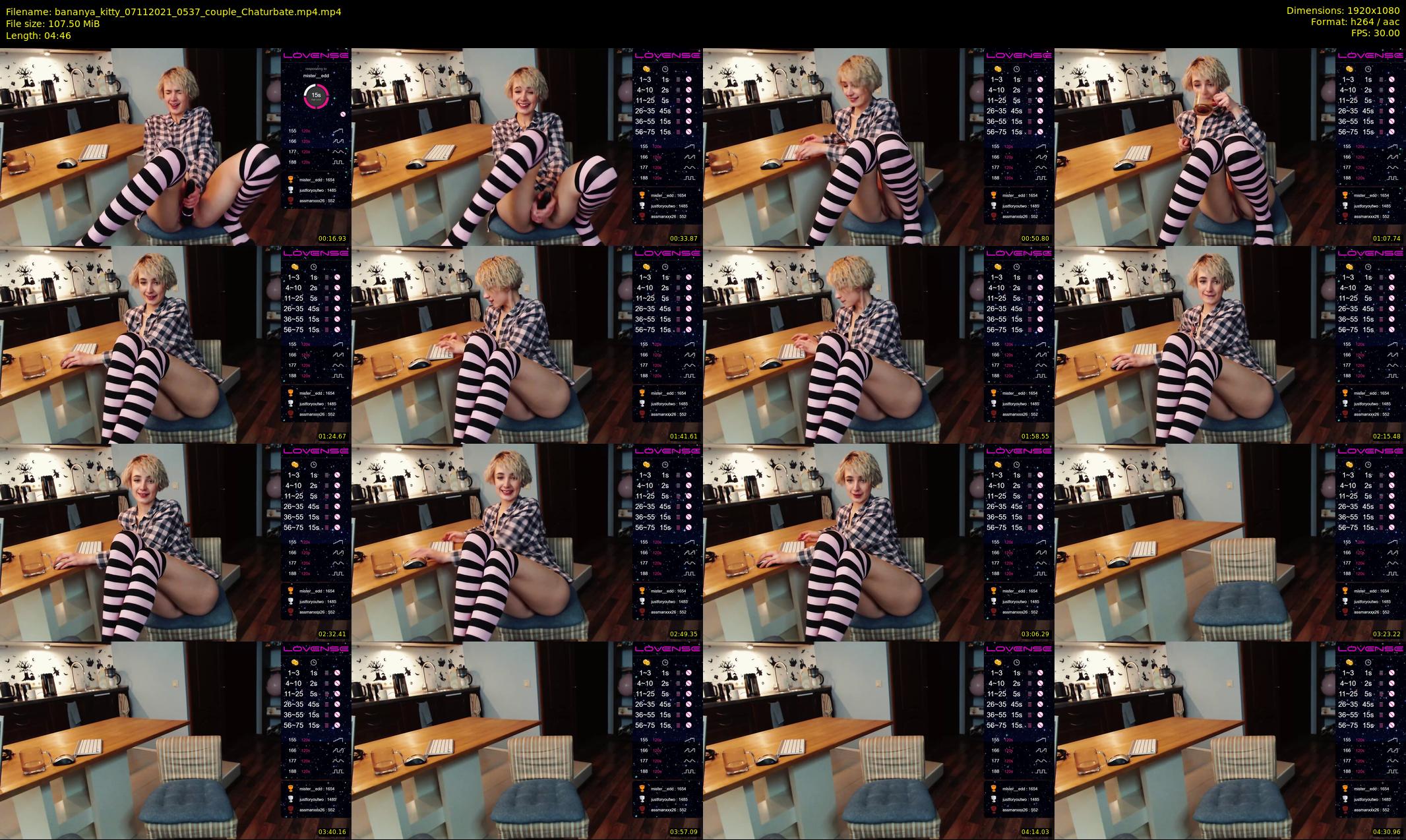 bananya_kitty — 5 minute Chaturbate couple cam show recording, 1080p, Nov 7, 2021