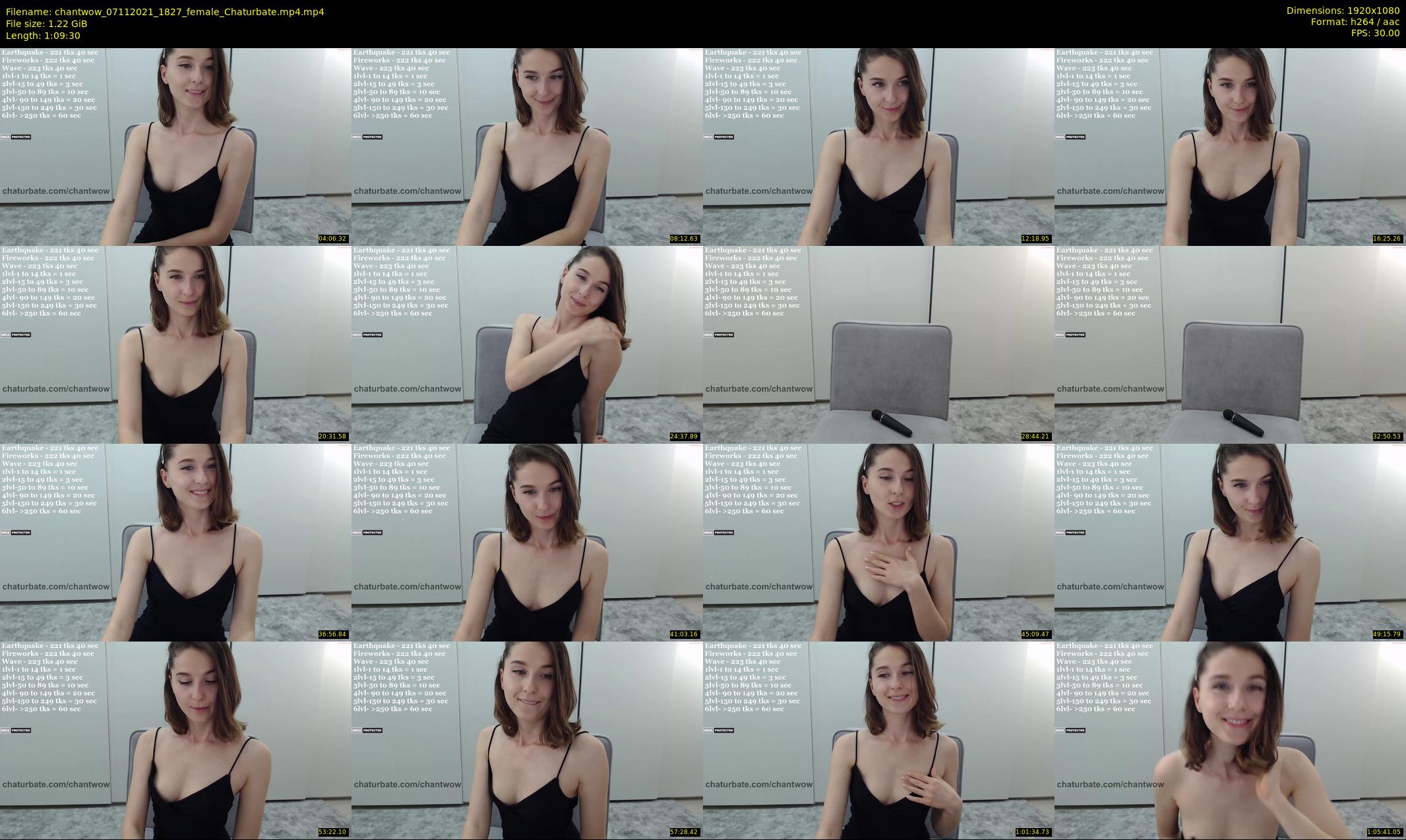 chantwow — 70 minute Chaturbate female cam show recording, 1080p, Nov 7, 2021