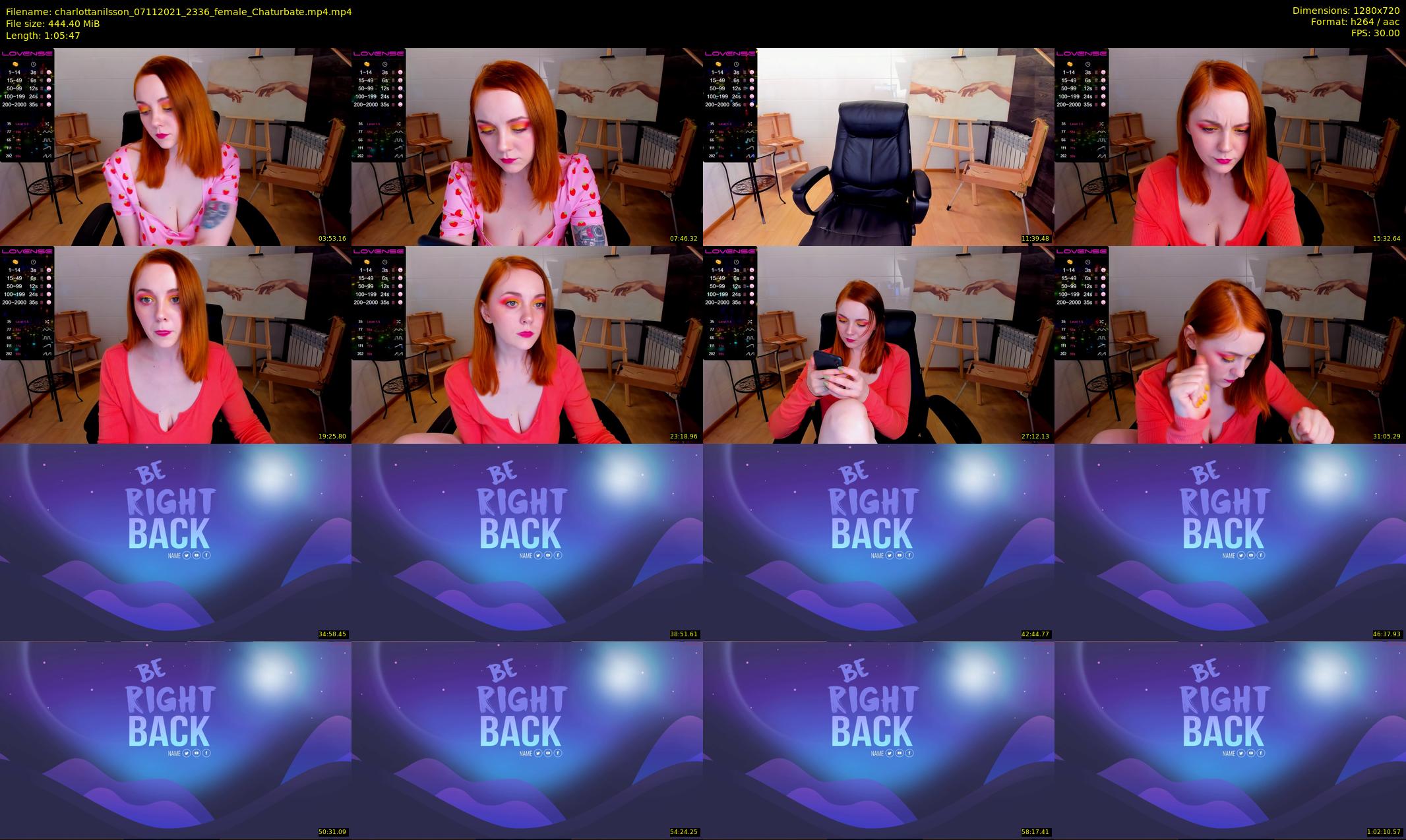 charlottanilsson — 66 minute Chaturbate female cam show recording, 720p, Nov 7, 2021