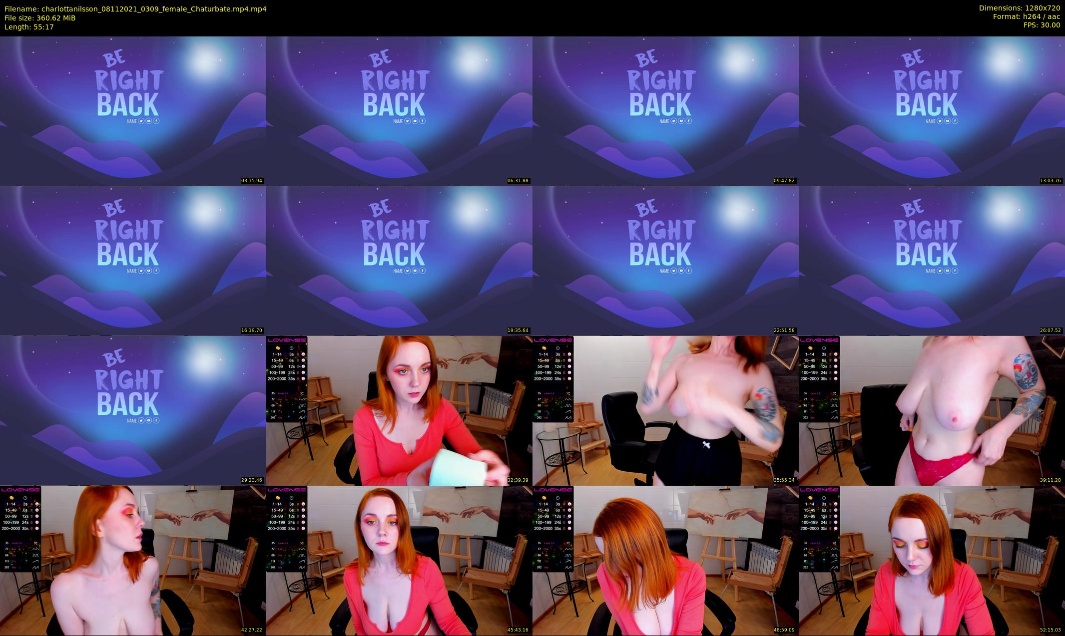 charlottanilsson — 56 minute Chaturbate female cam show recording, 720p, Nov 8, 2021