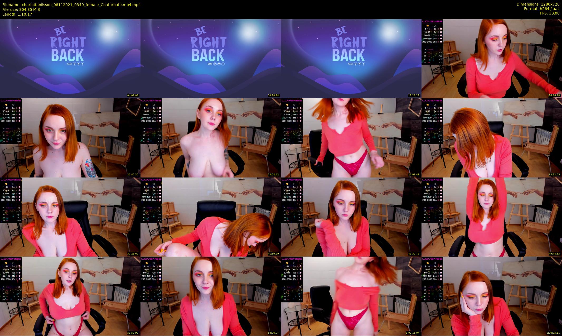 charlottanilsson — 71 minute Chaturbate female cam show recording, 720p, Nov 8, 2021