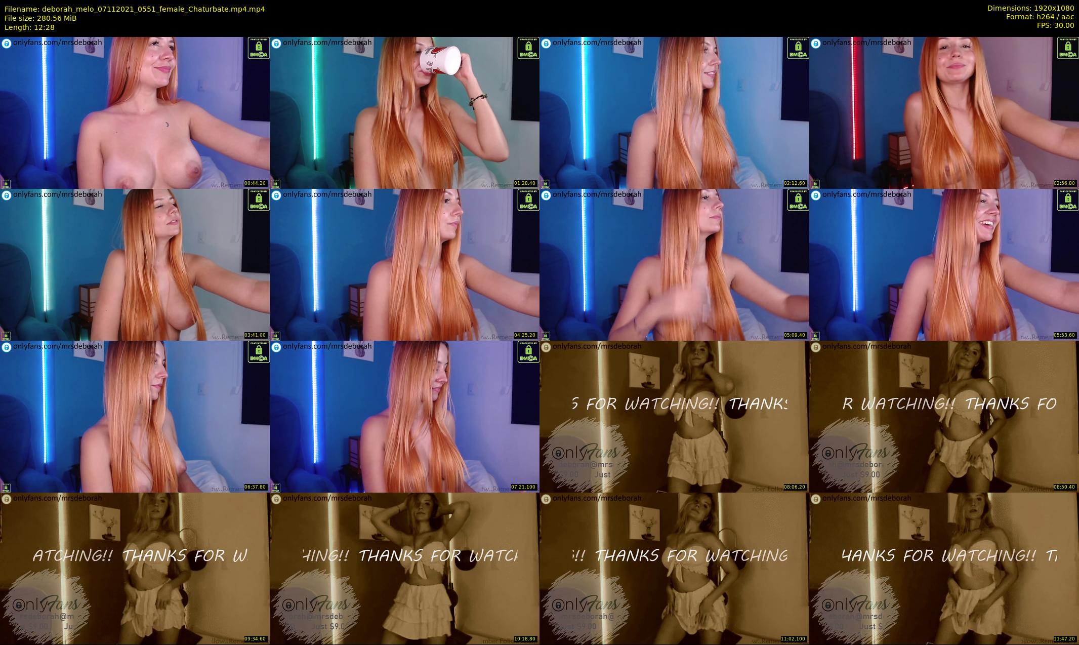 deborah_melo — 13 minute Chaturbate female cam show recording, 1080p, Nov 7, 2021