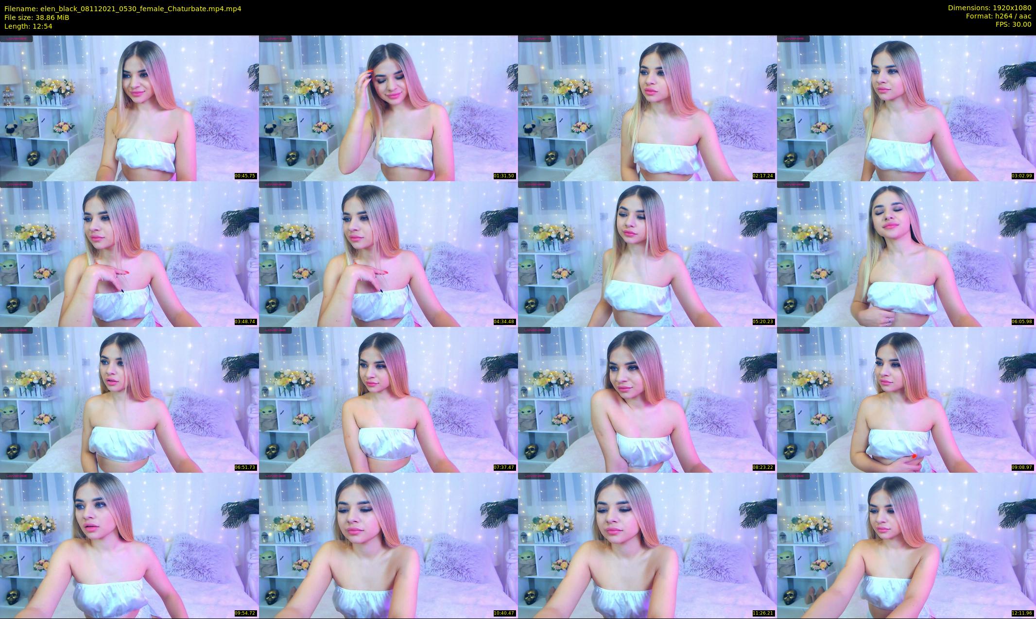 elen_black — 13 minute Chaturbate female cam show recording, 1080p, Nov 8, 2021