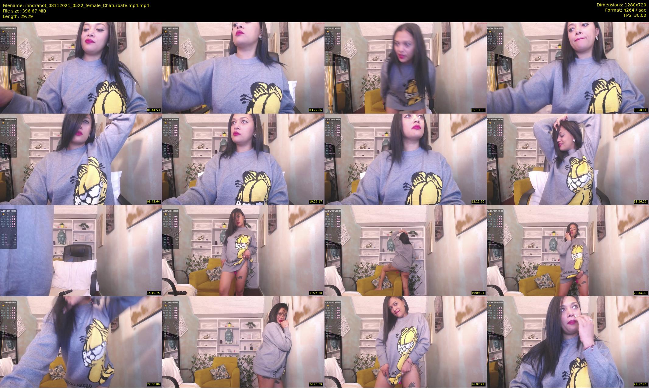 inndrahot — 30 minute Chaturbate female cam show recording, 720p, Nov 8, 2021