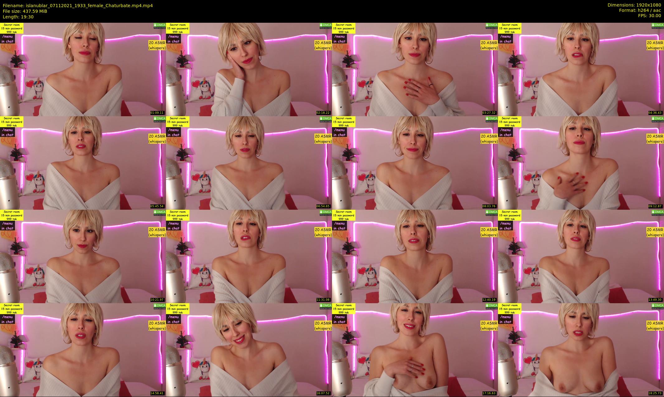 islanublar — 20 minute Chaturbate female cam show recording, 1080p, Nov 7, 2021