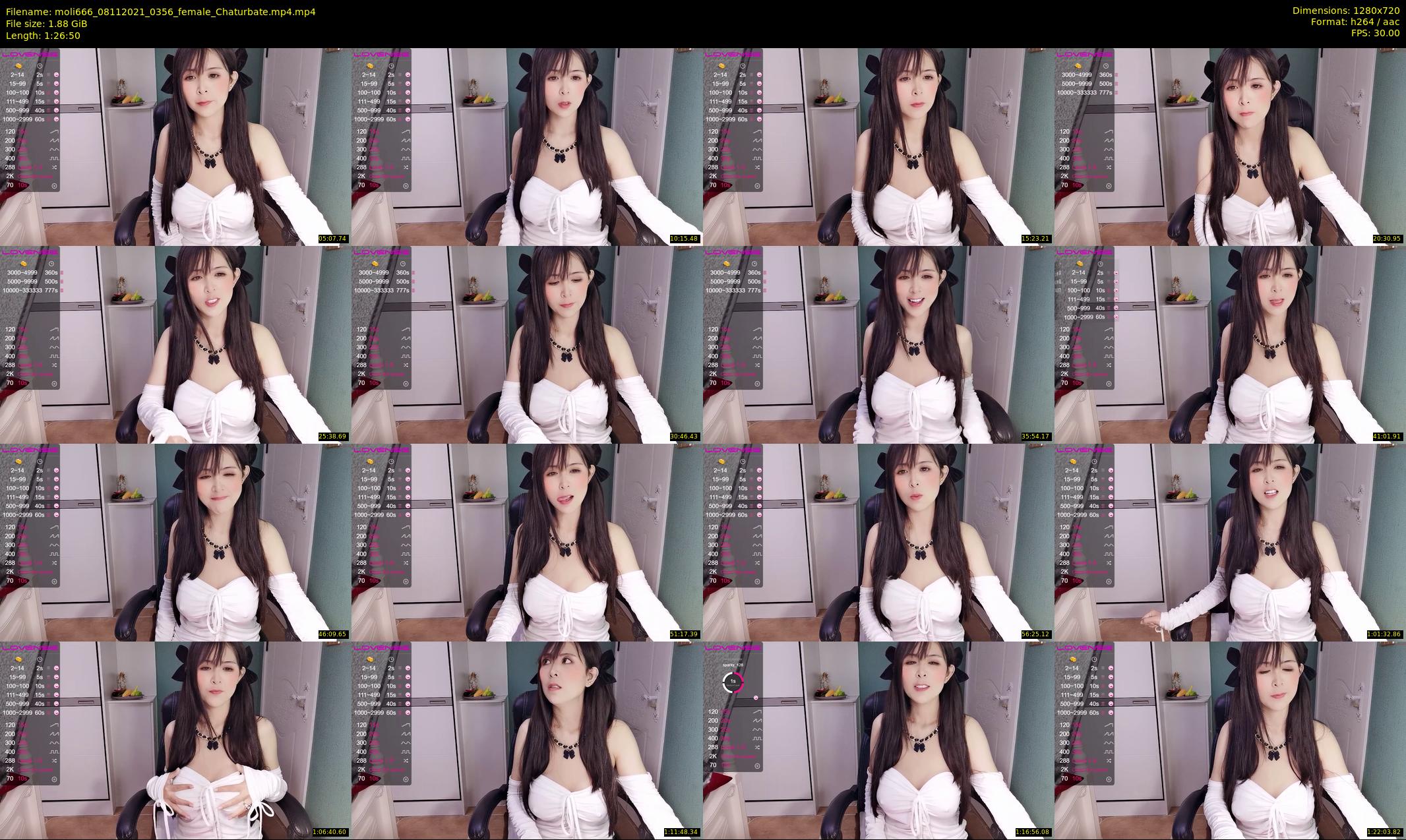 moli666 — 87 minute Chaturbate female cam show recording, 720p, Nov 8, 2021
