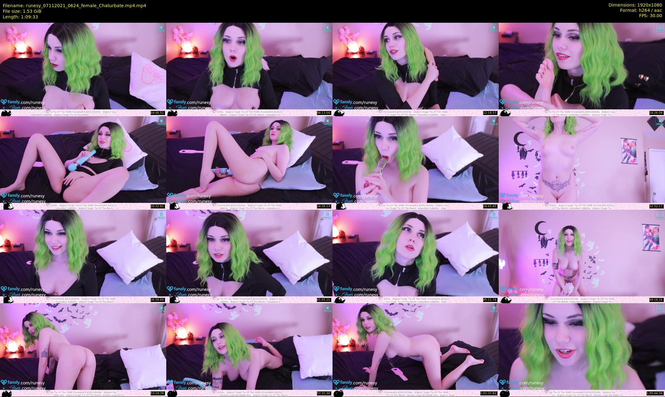 runesy — 70 minute Chaturbate female cam show recording, 1080p, Nov 7, 2021