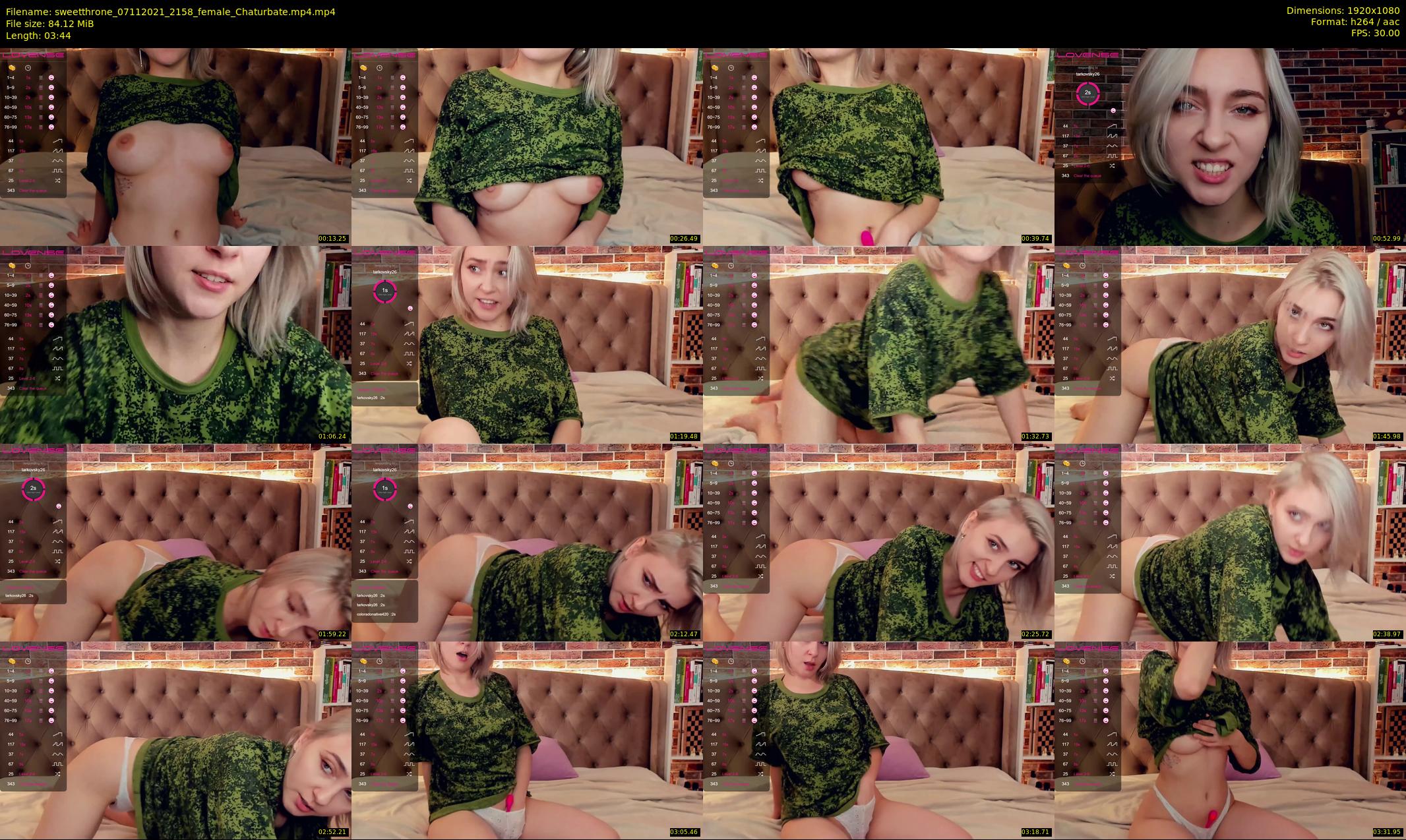 sweetthrone — 4 minute Chaturbate couple cam show recording, 1080p, Nov 7, 2021